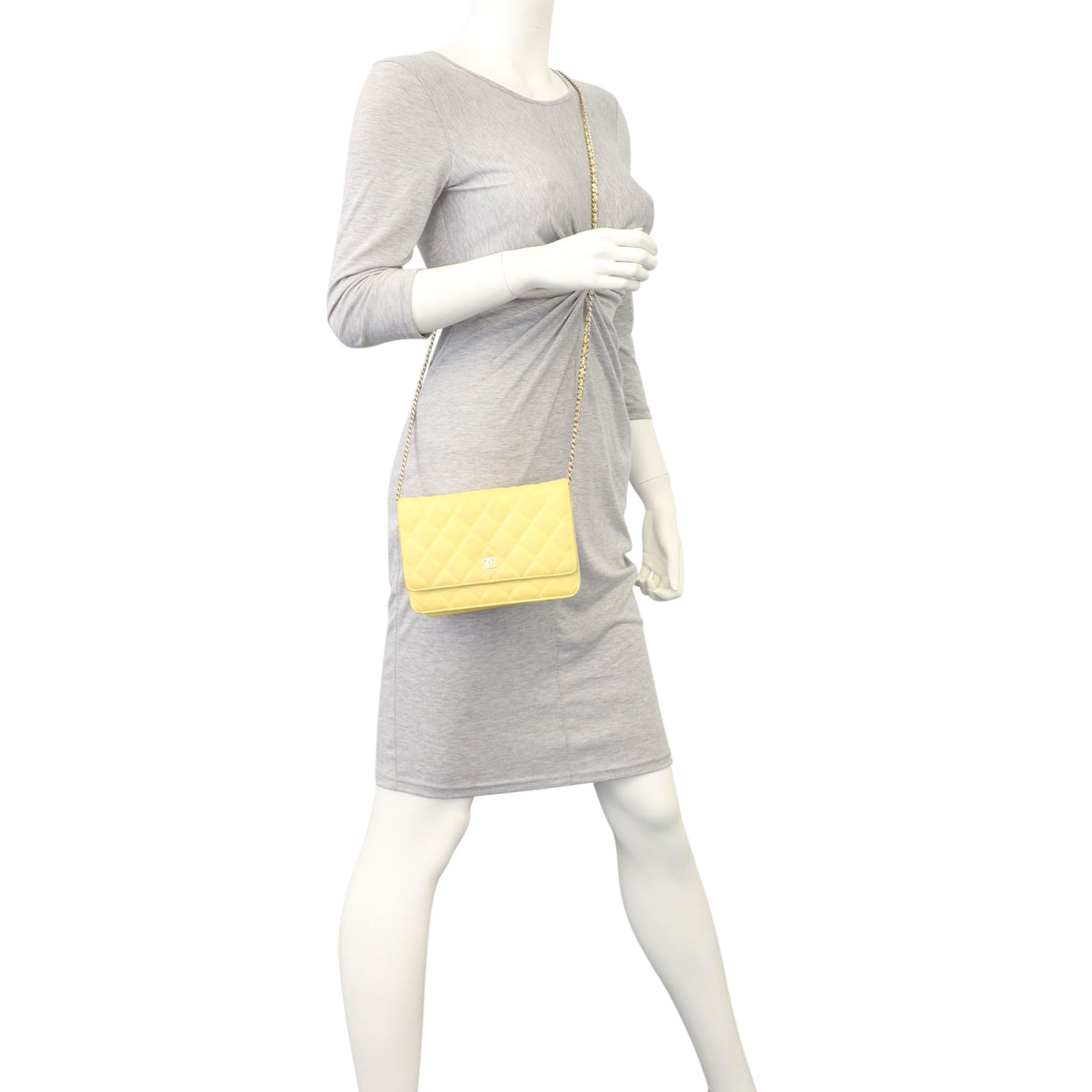 Chanel Classic Wallet on Chain |  Pineapple Yellow