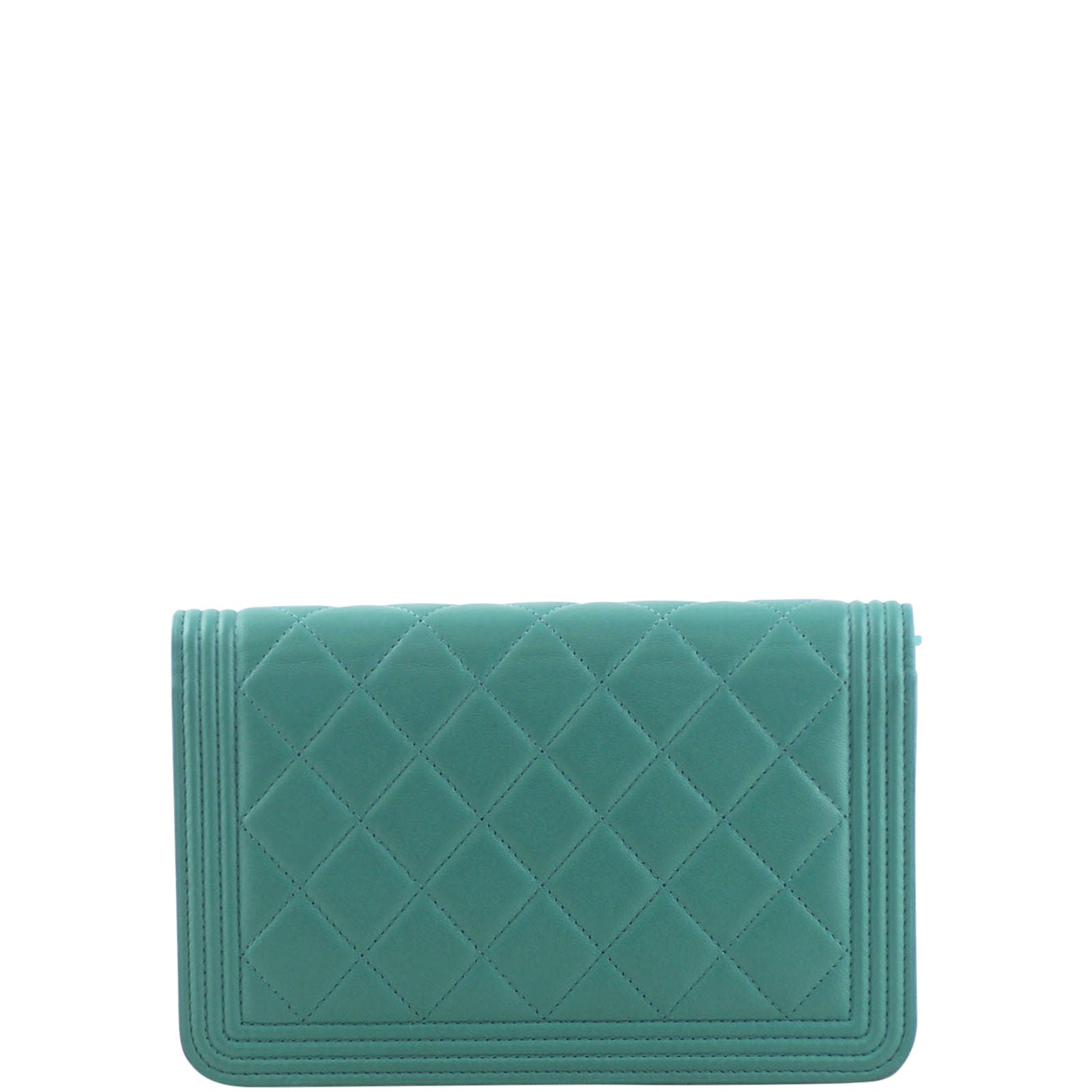 Chanel Boy Wallet On Chain | Emerald Teal Green