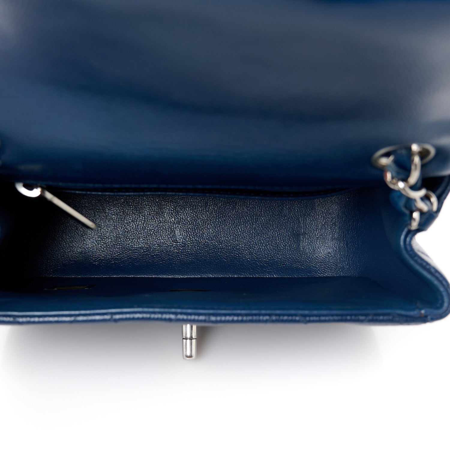Caviar Quilted Mini Square Flap Navy