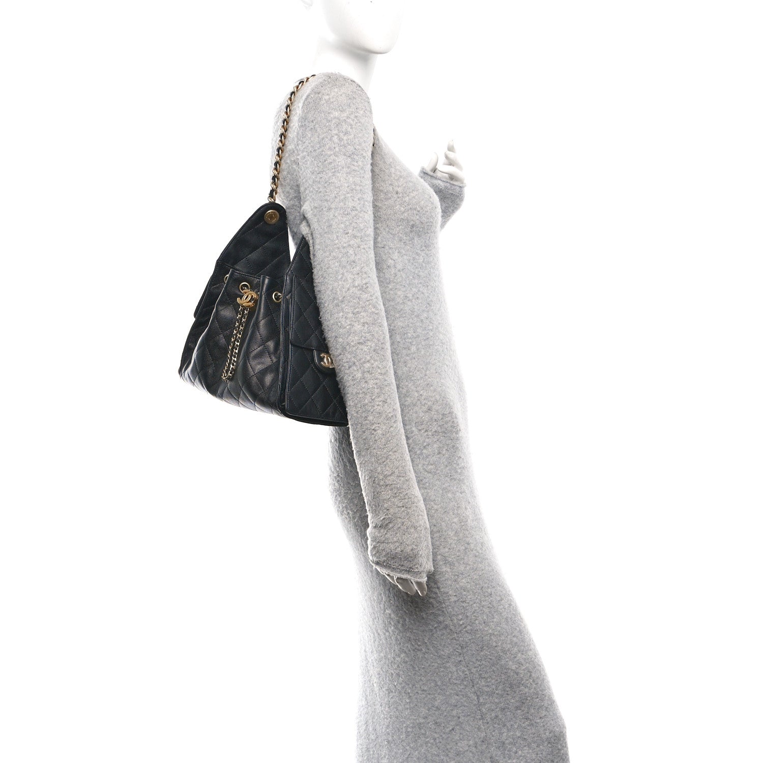 Caviar Quilted Small Chanel 25 Handbag Black