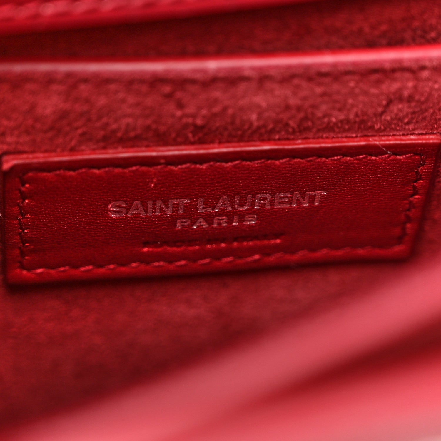 Calfskin Crocodile Embossed Medium Monogram Sunset Rouge Eros