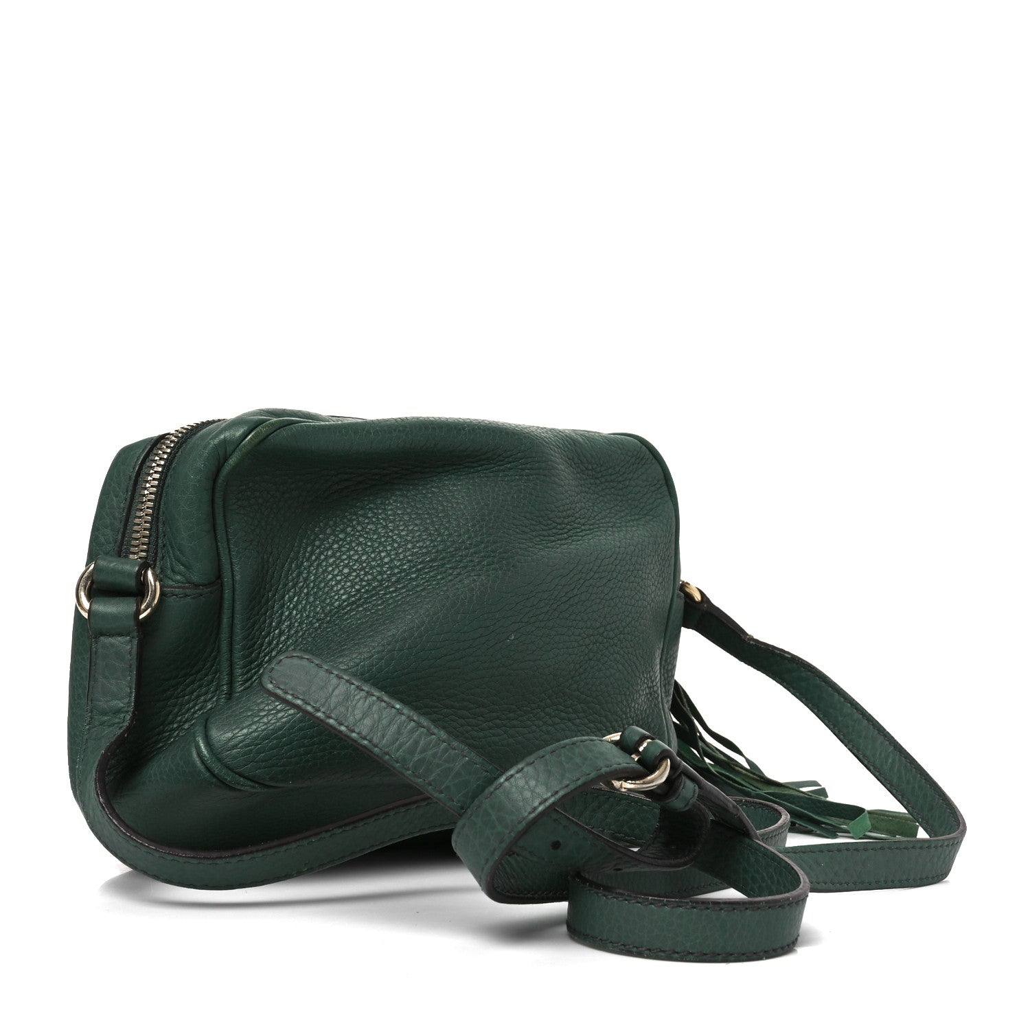 Pebbled Calfskin Small Soho Disco Bag Emerald Green