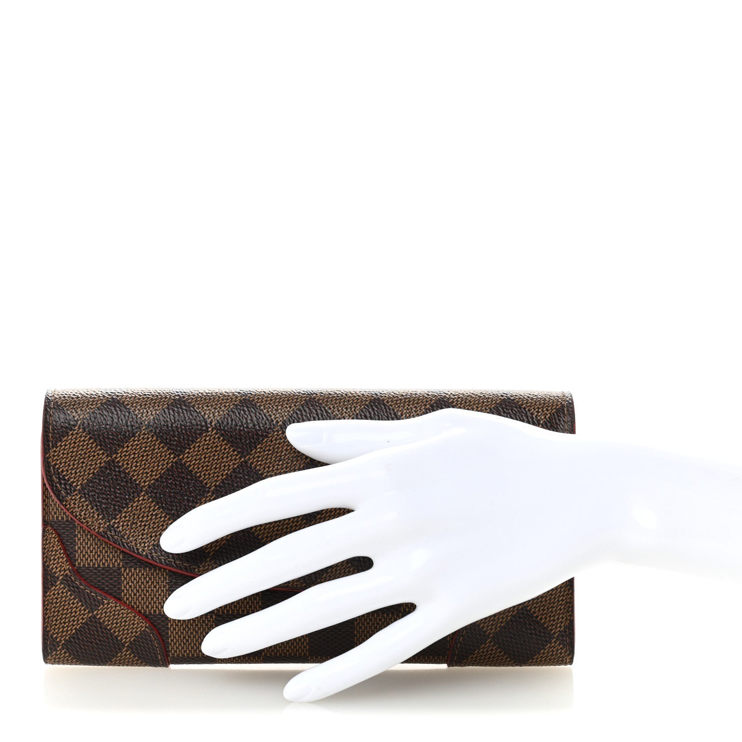 Damier Ebene Caissa Wallet Cherry