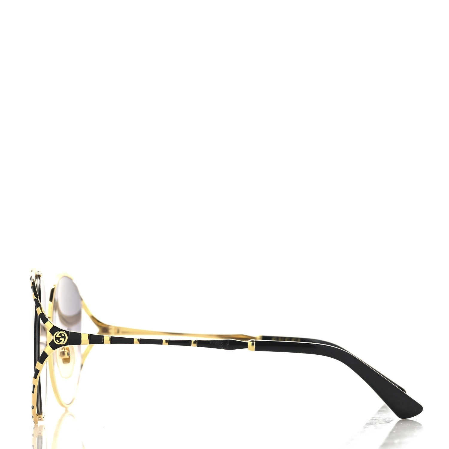 Metal Round Frame GG0595S Sunglasses Gold Brown