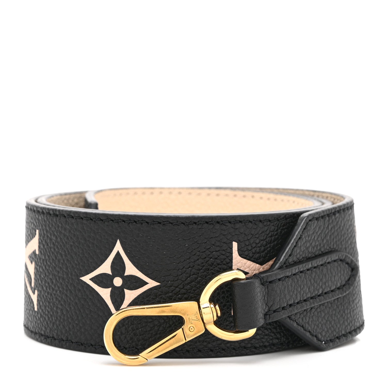 Empreinte Monogram Bandouliere Shoulder Strap Black Beige