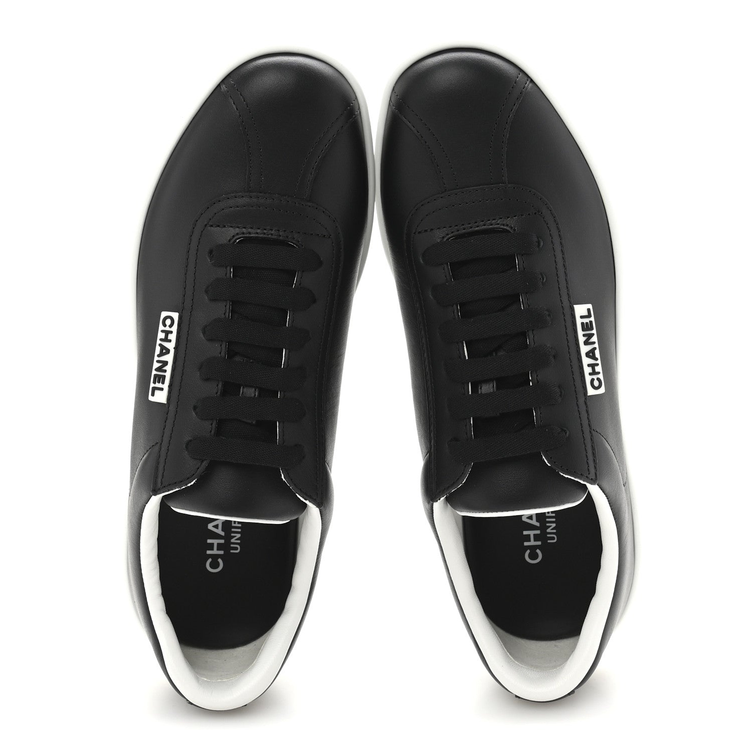 Calfskin CC Womens Sneakers 38 Black