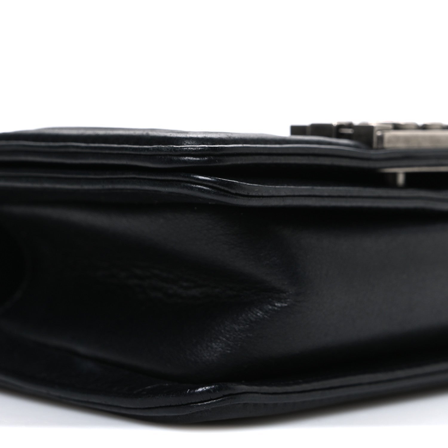 Galuchat Stingray Mini Boy Flap Black Silver