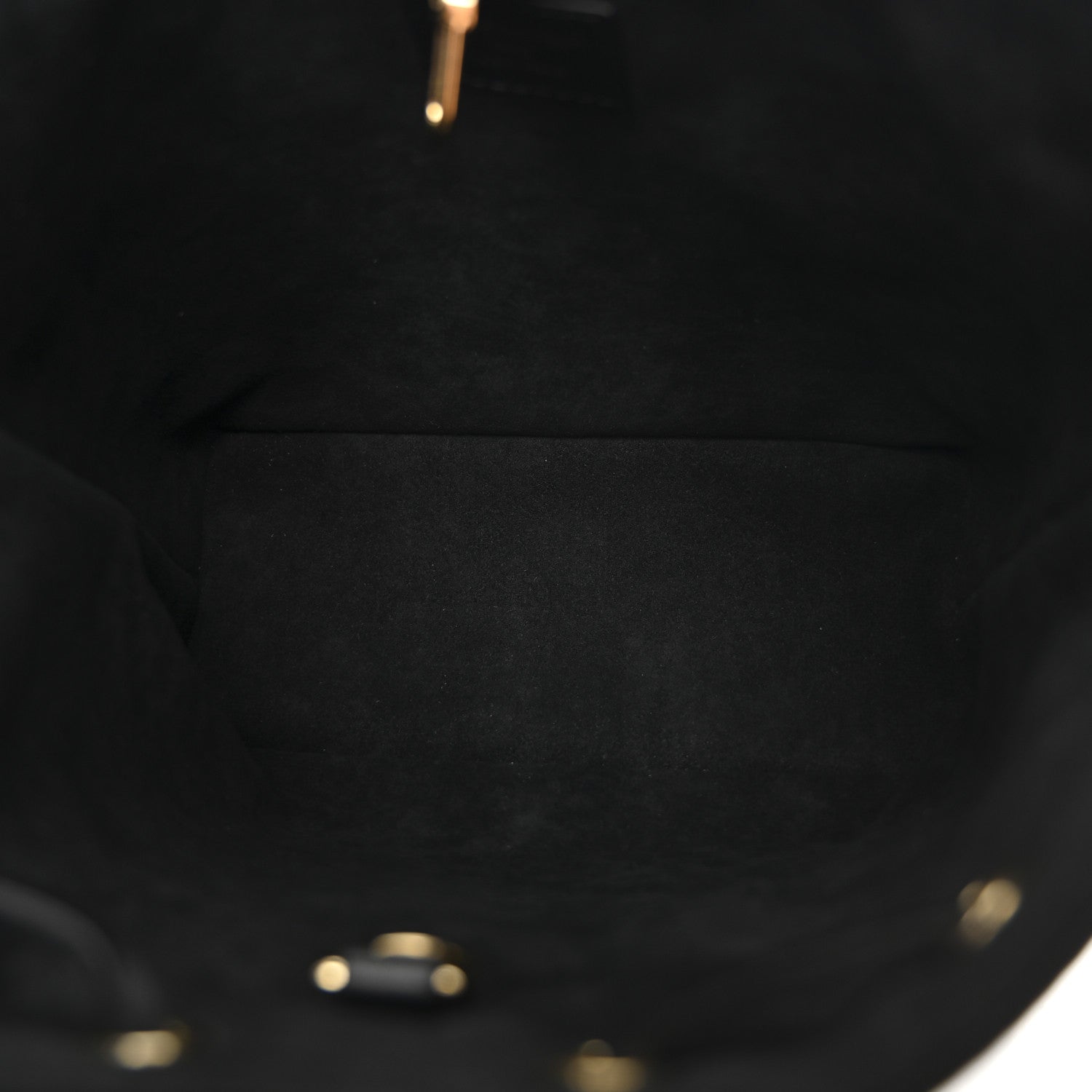 Lambskin Embossed Monogram Coussin Bucket Black