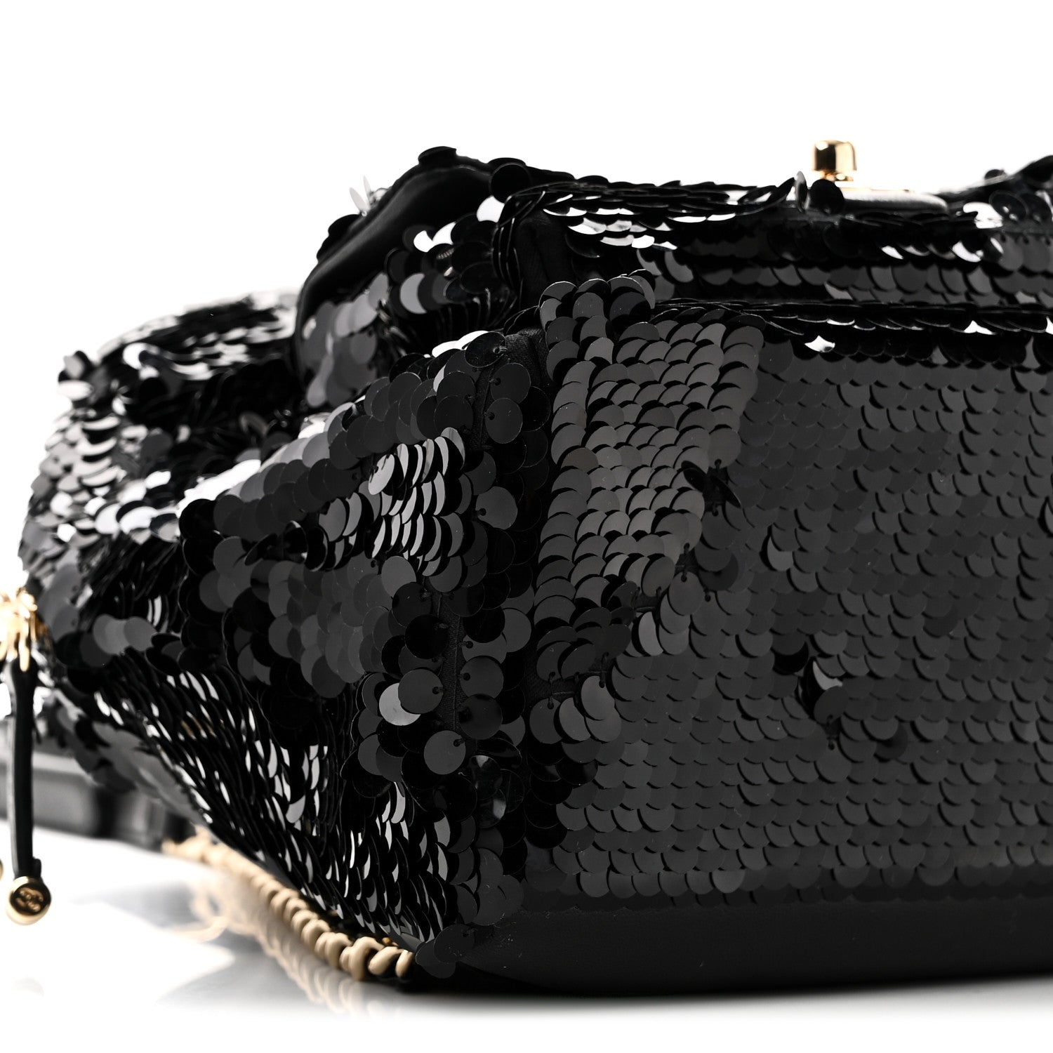 Sequin Lambskin CC Backpack Black