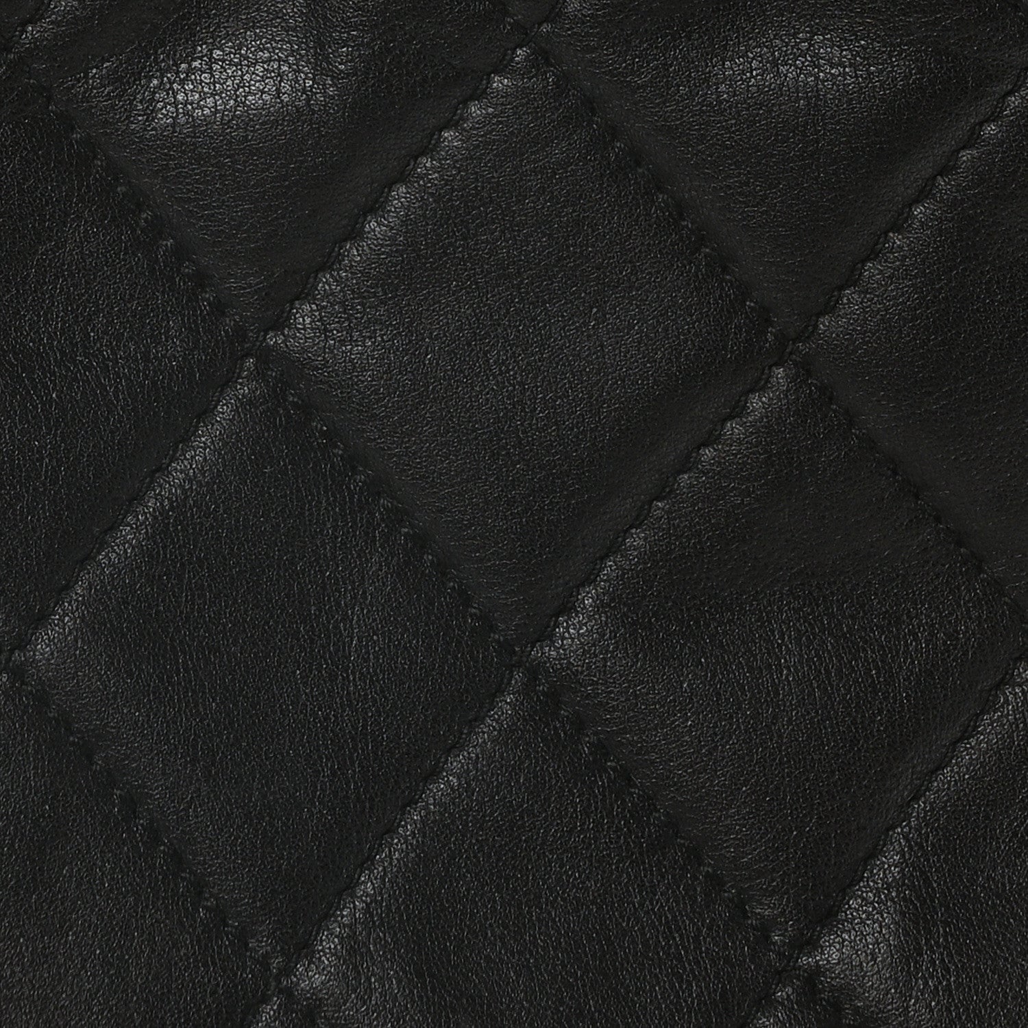 Calfskin Quilted CC Shopping Tote Black