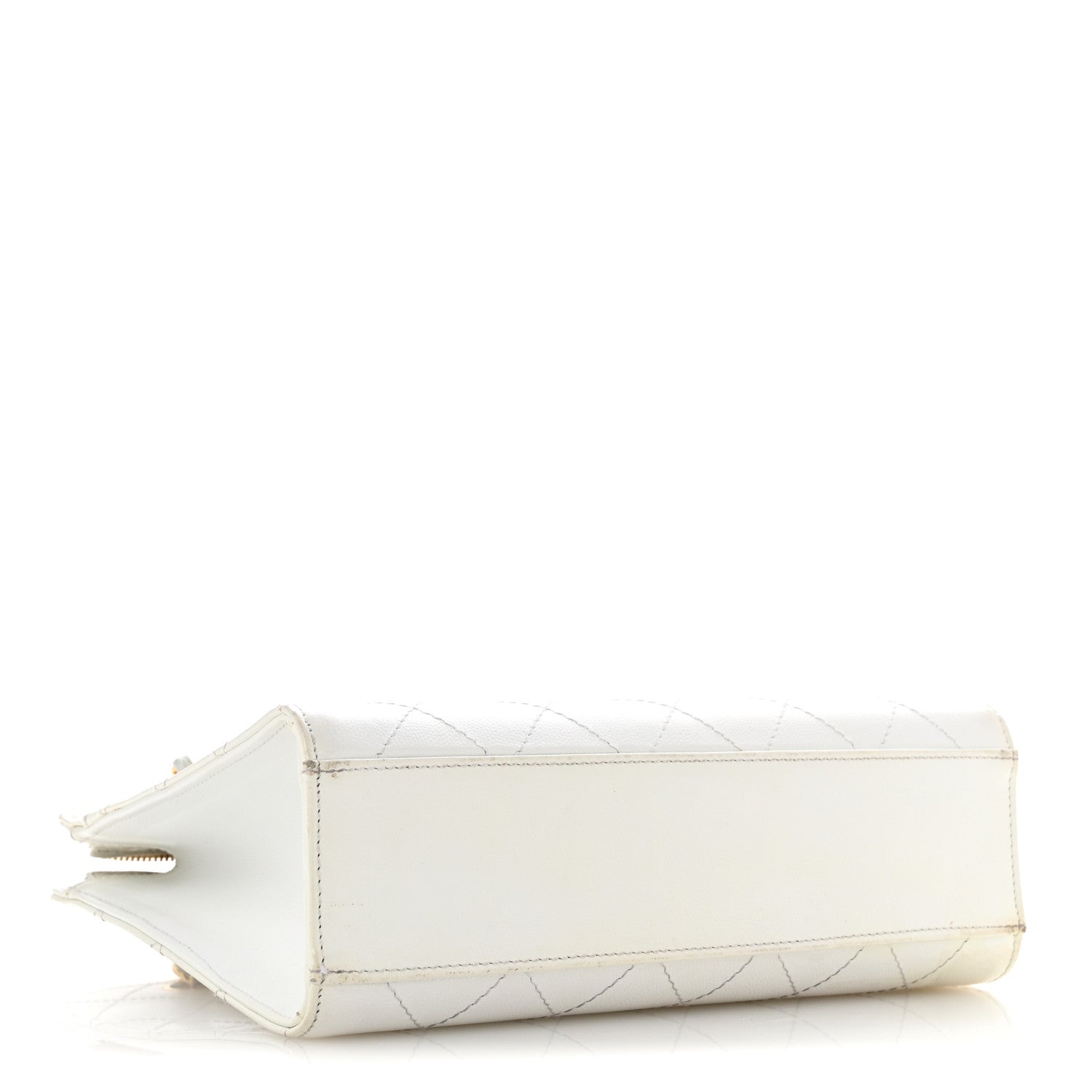 Caviar Quilted Shoulder Bag White