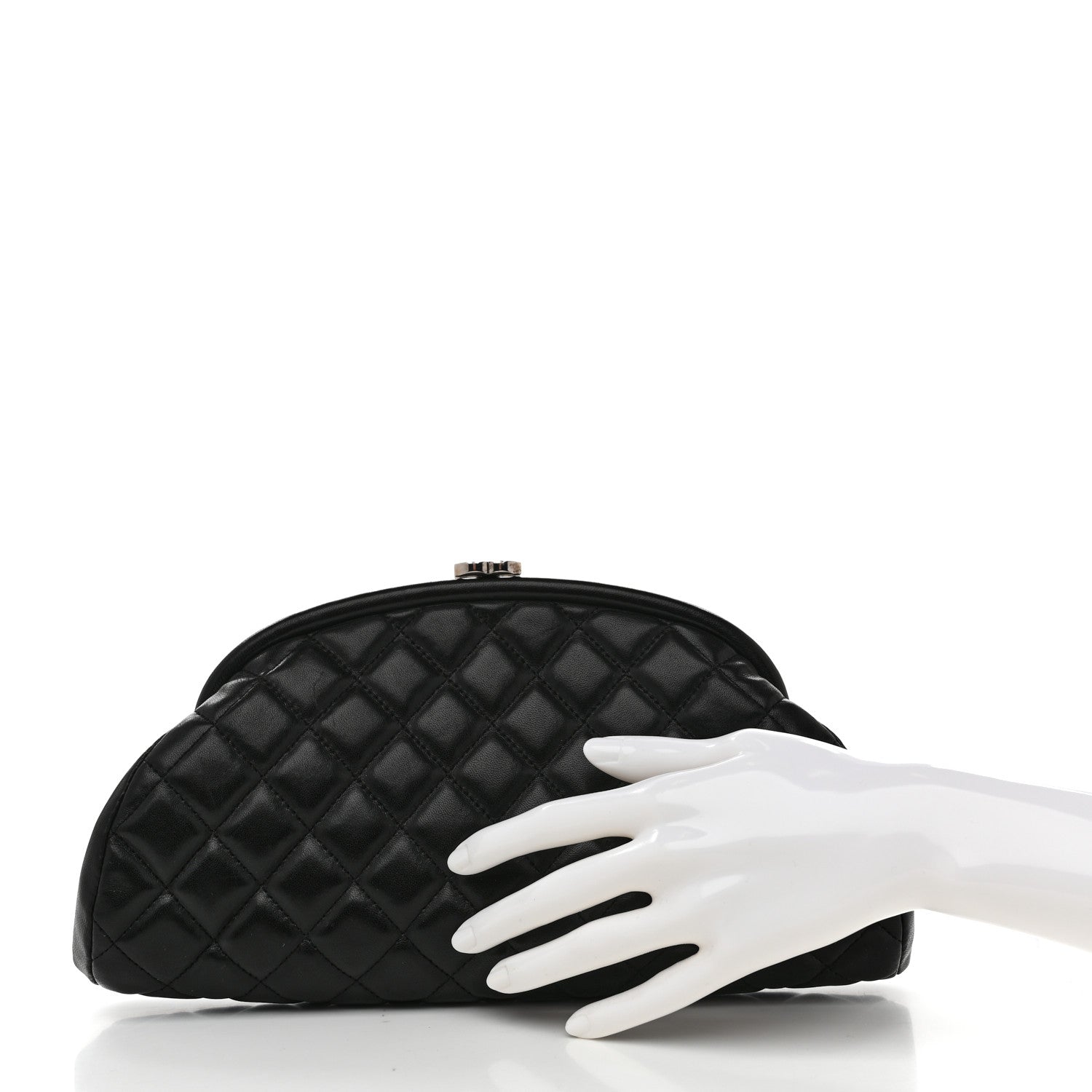 Lambskin Quilted Timeless Clutch Black