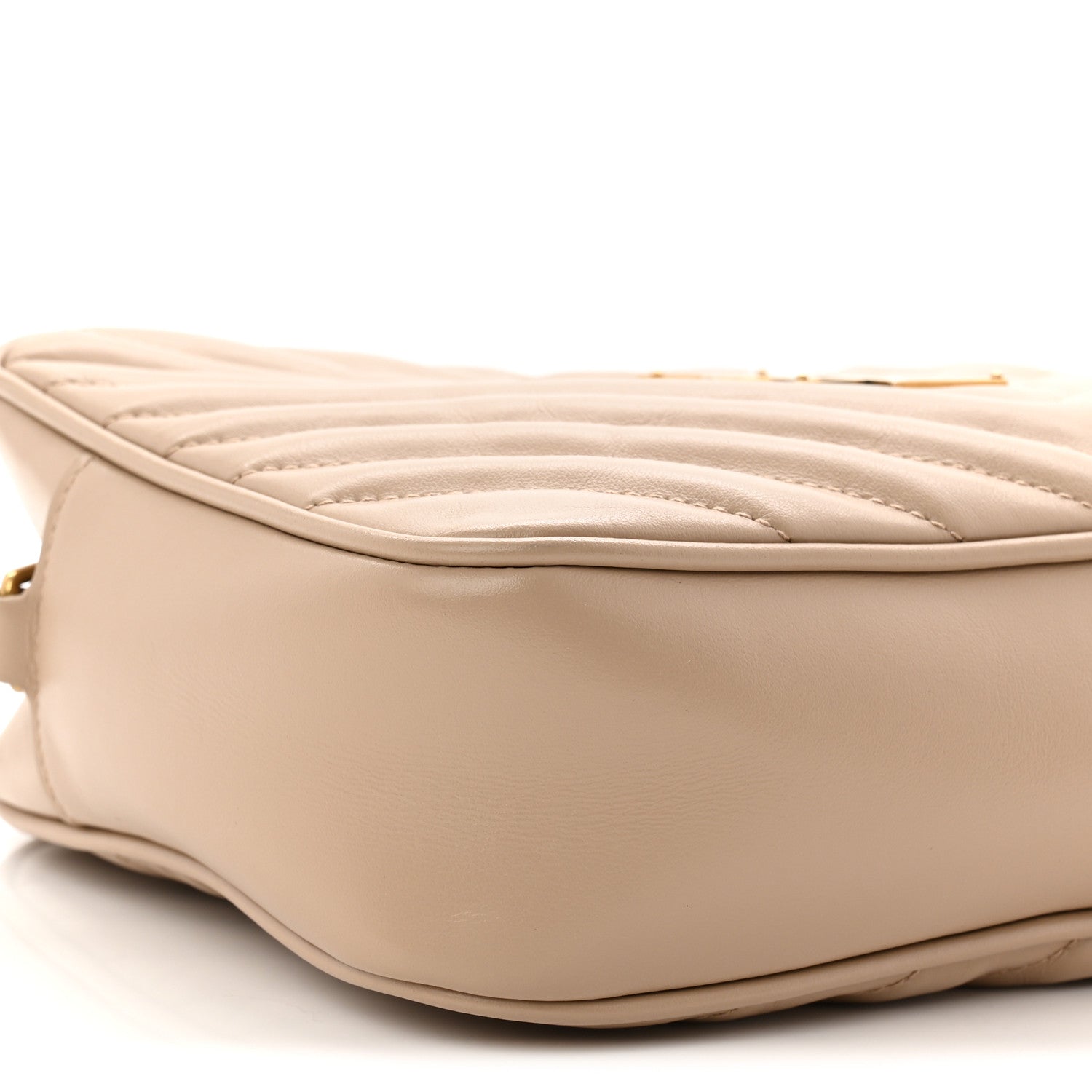 Calfskin Matelasse Monogram Lou Camera Bag Dark Beige