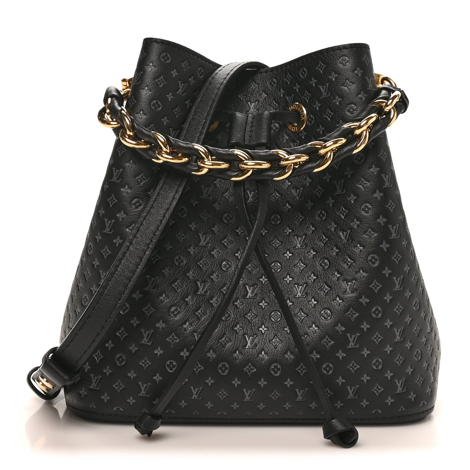 Calfskin Nanogram Embossed Neonoe BB Black