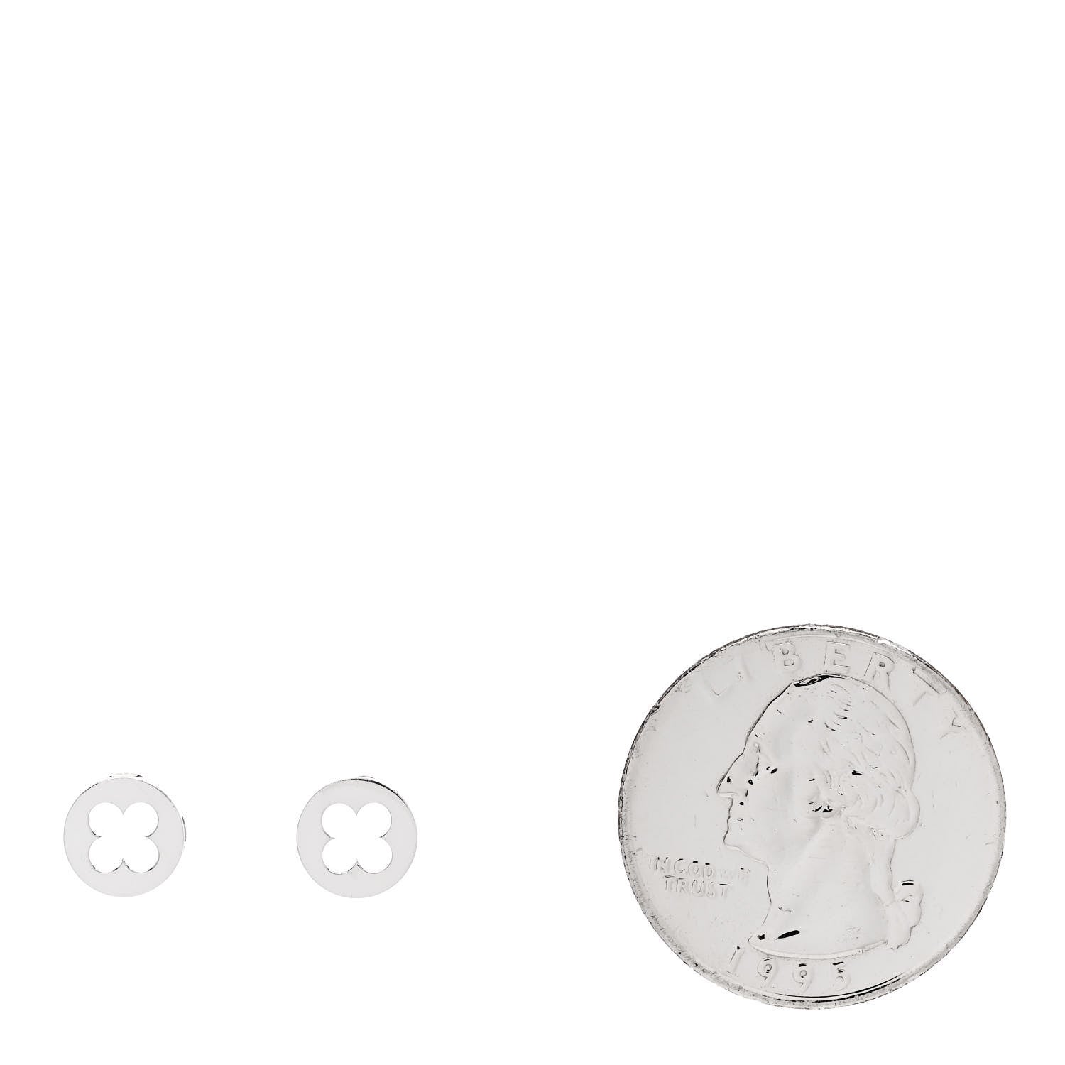 18K White Gold Empreinte Ear Studs Earrings