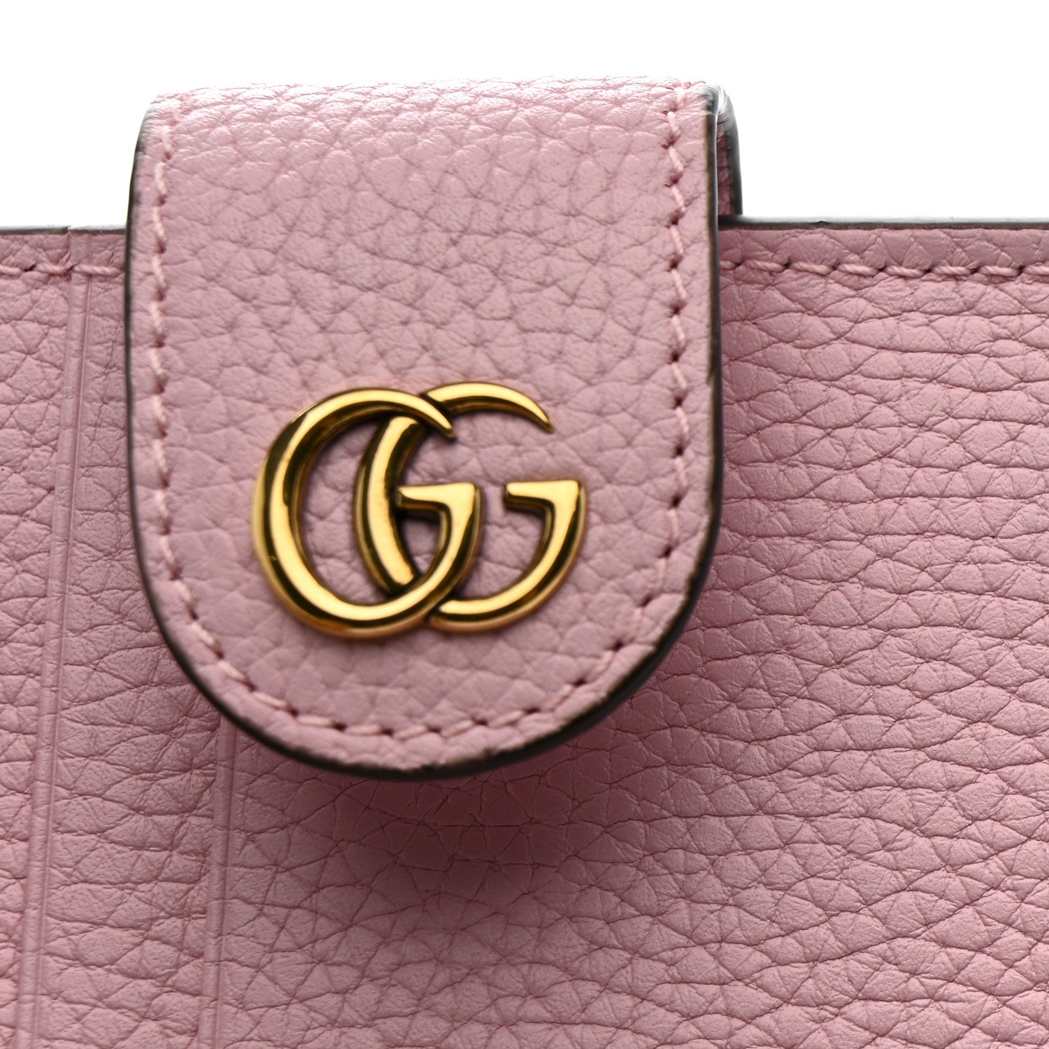 Piuma Calfskin Medium Bamboo Double G Wallet Pink
