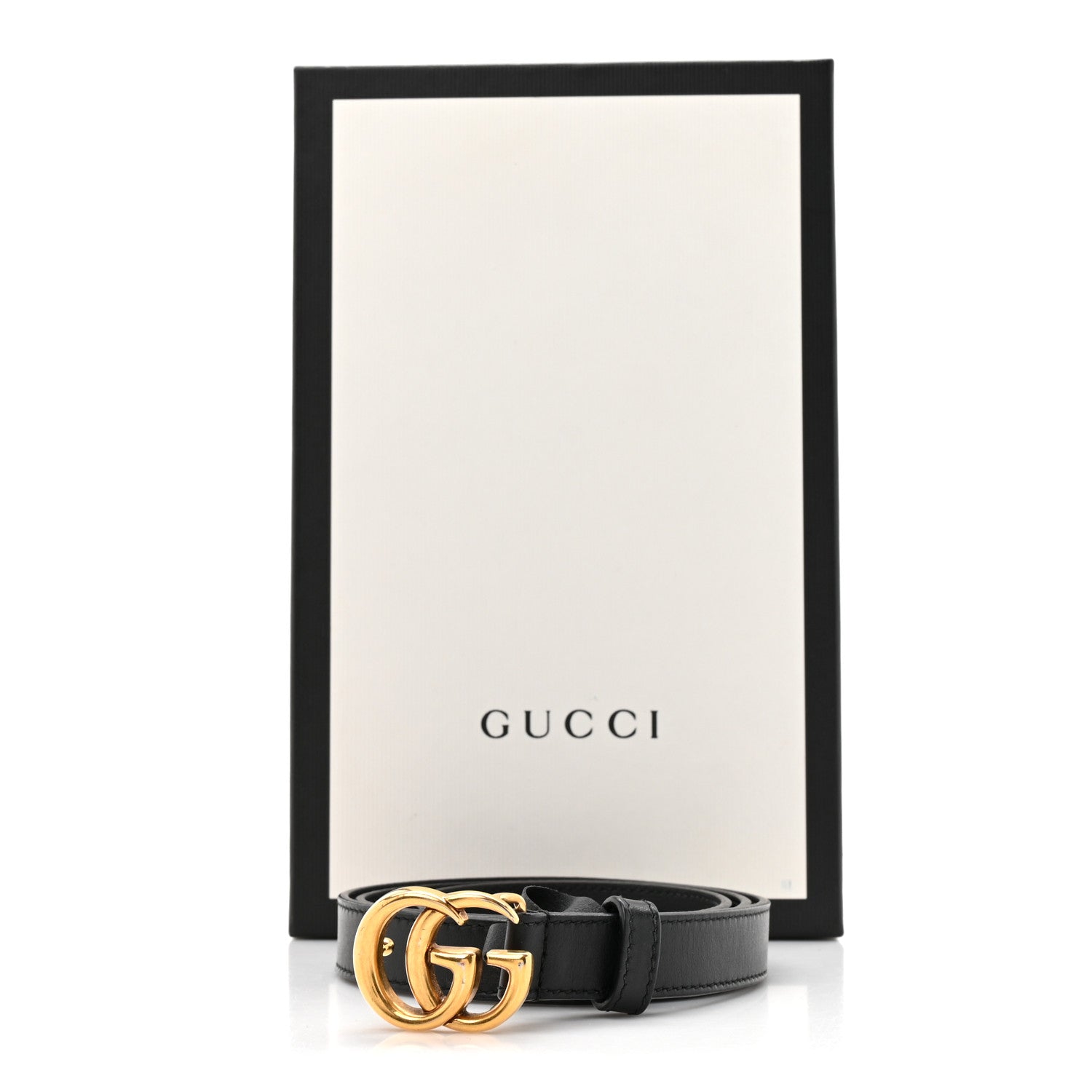 Calfskin Double G 20mm Belt 75 30 Black