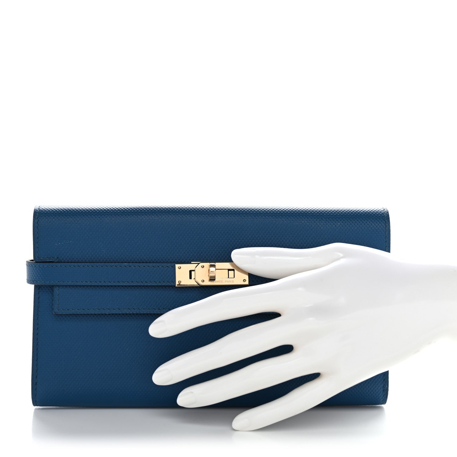 Grain d'H Kelly Longue Wallet Bleu De Galice