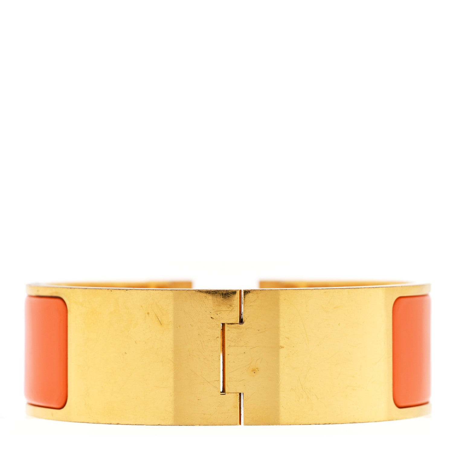 Enamel Wide Clic Clac H Bracelet PM Orange