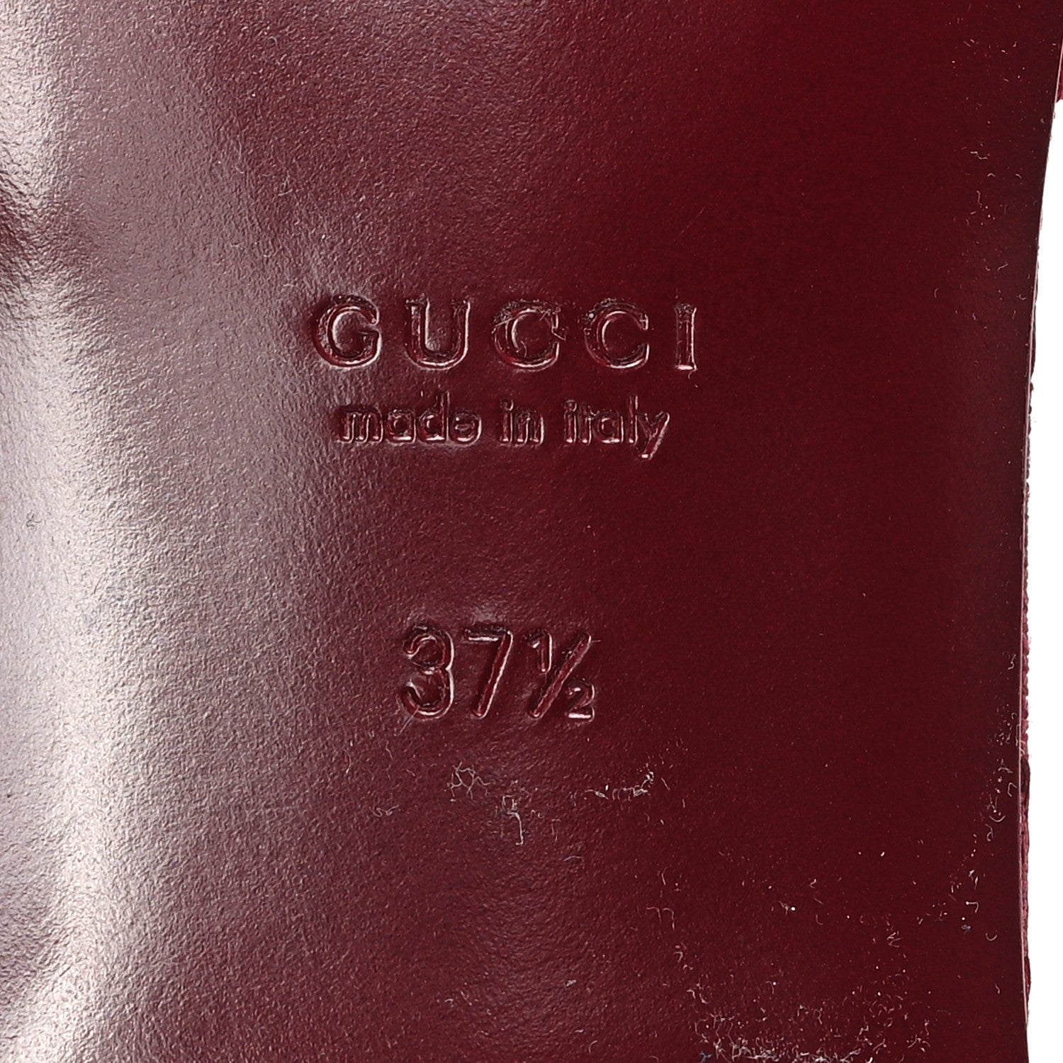 GG Canvas Interlocking G Cut Out Slide Sandals 37.5 Rosso Ancora