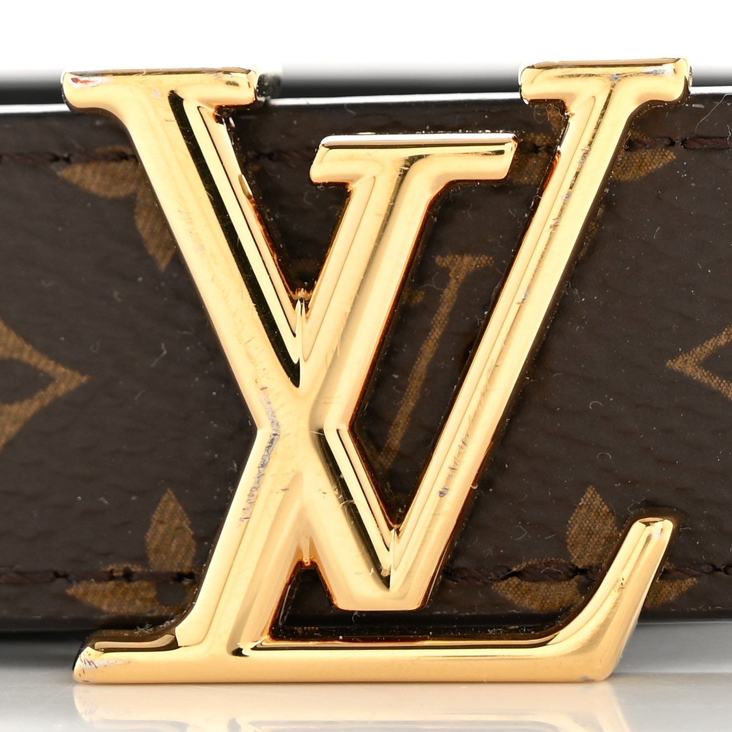 Calfskin Monogram 25mm LV Iconic Reversible Belt 85 34 Black