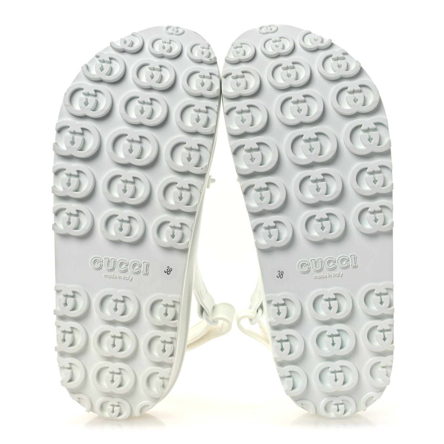 Soft Rubber Horsebit Touch Womens Strapped Sandals 38 Great White