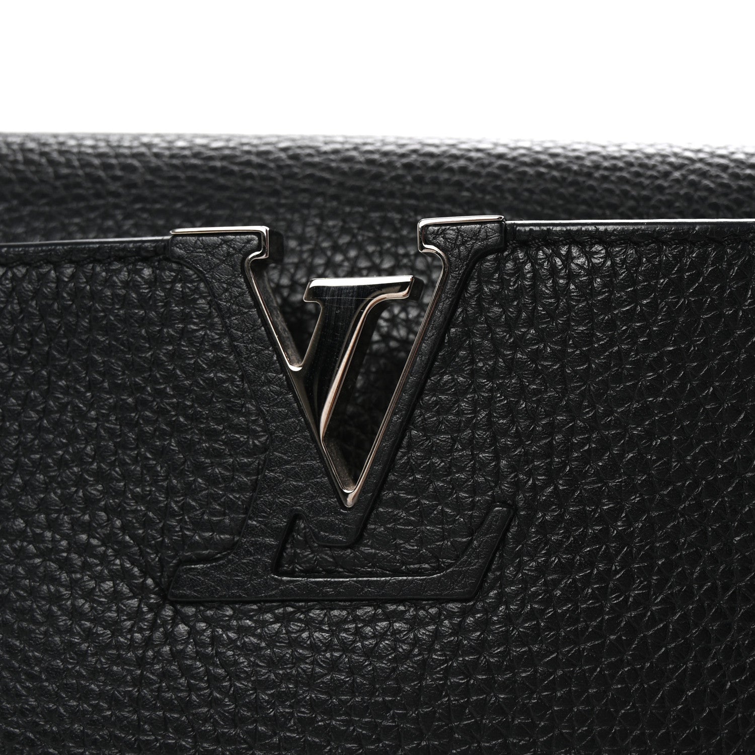 Taurillon Snakeskin Capucines MM Black