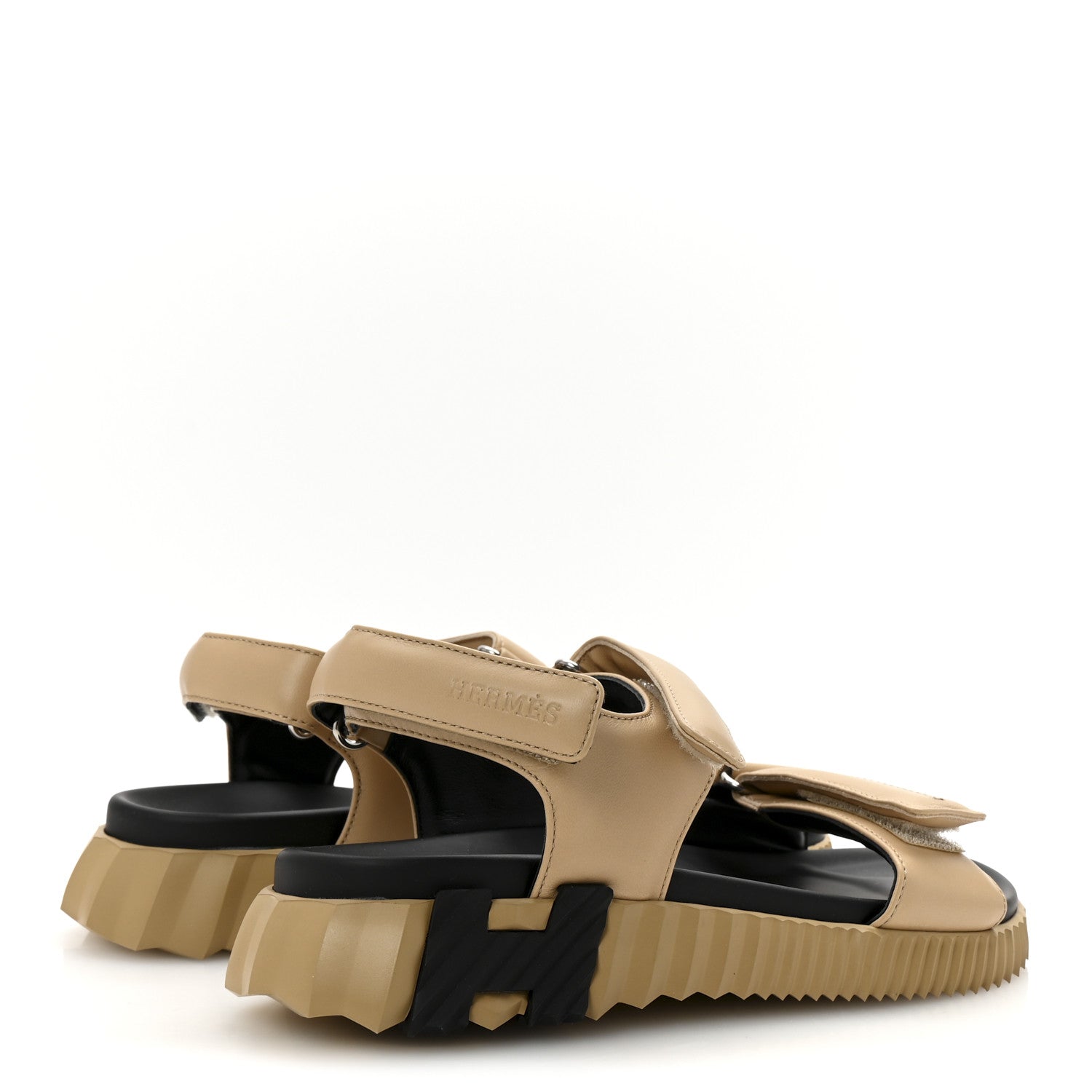 Lambskin Junior Womens Sandals 39 Beige Black