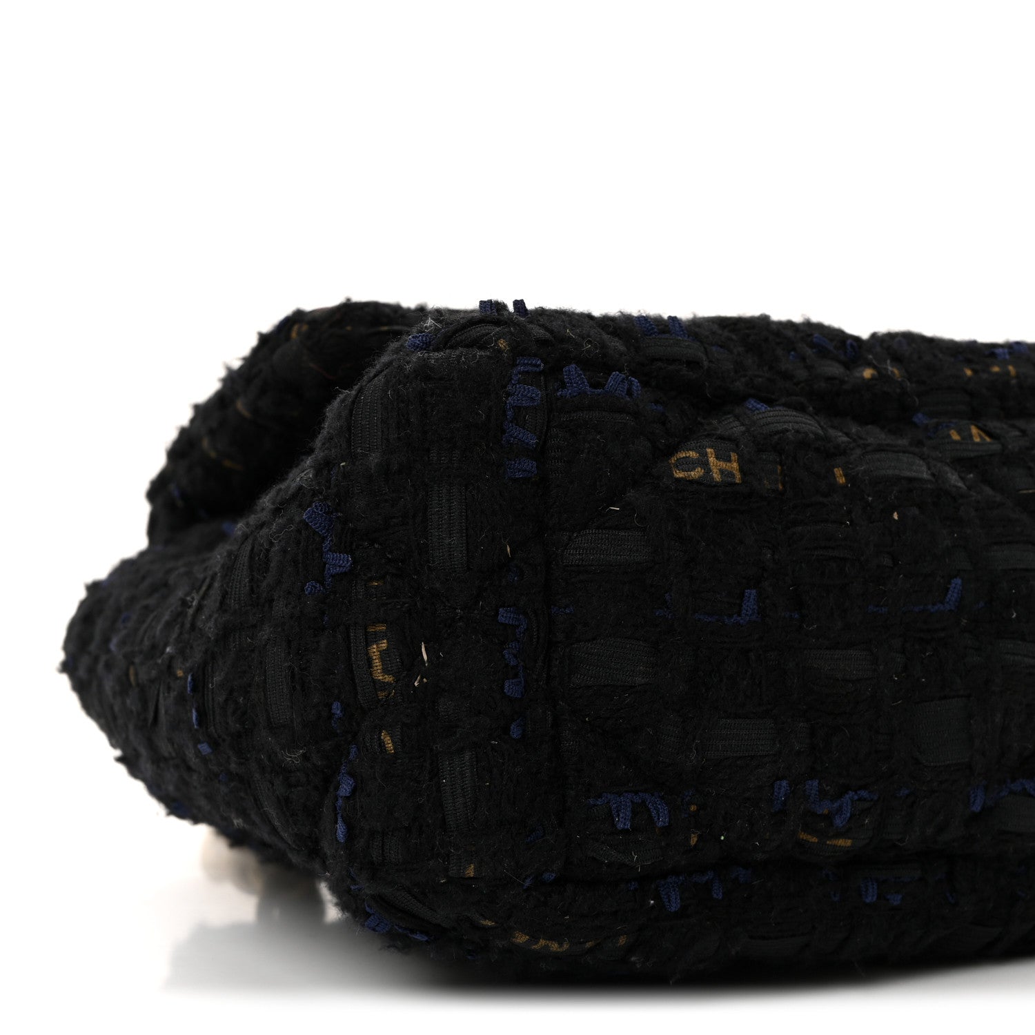 Tweed Quilted Medium Chanel 19 Flap Navy Blue Black
