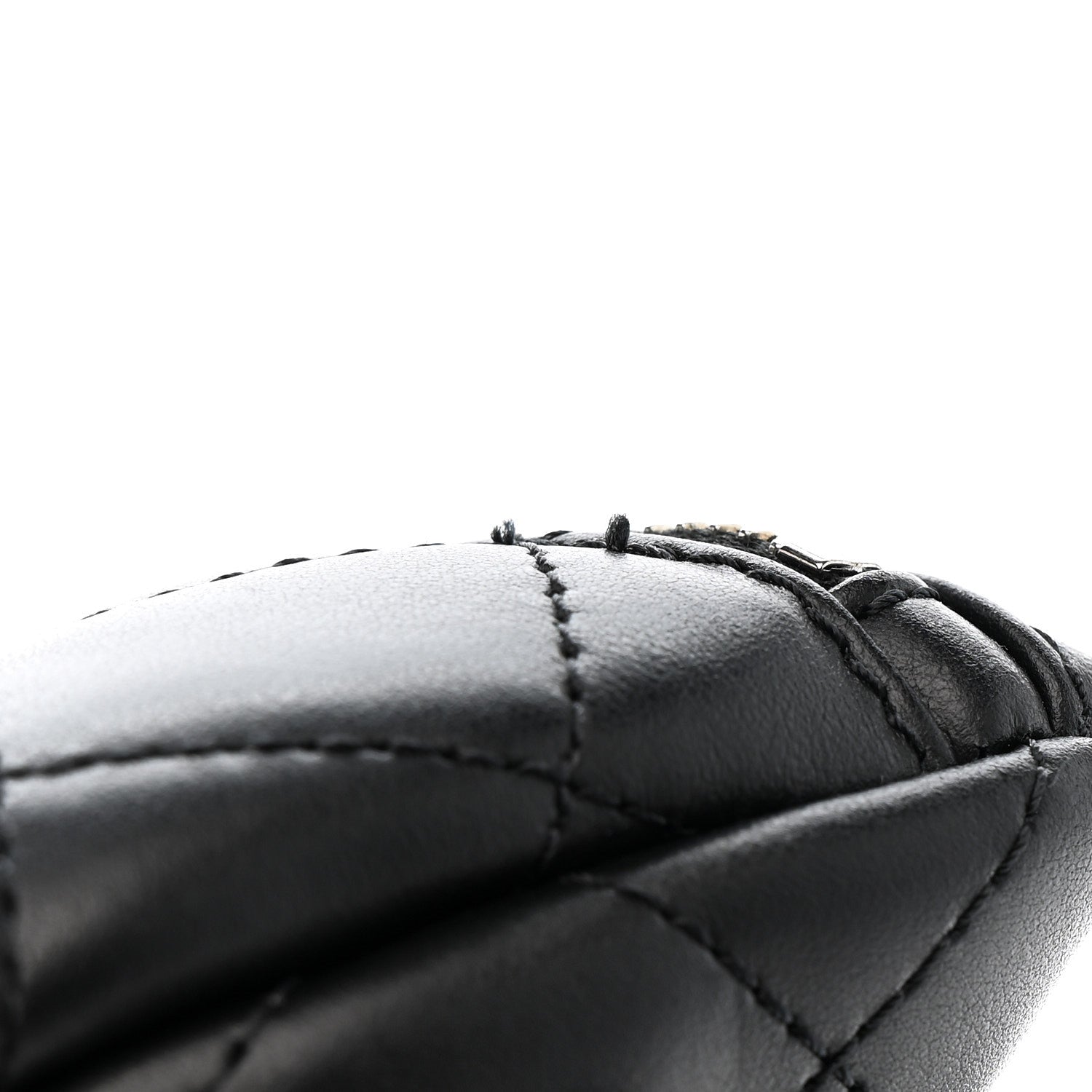 Lambskin Quilted Waist Belt Bag Black