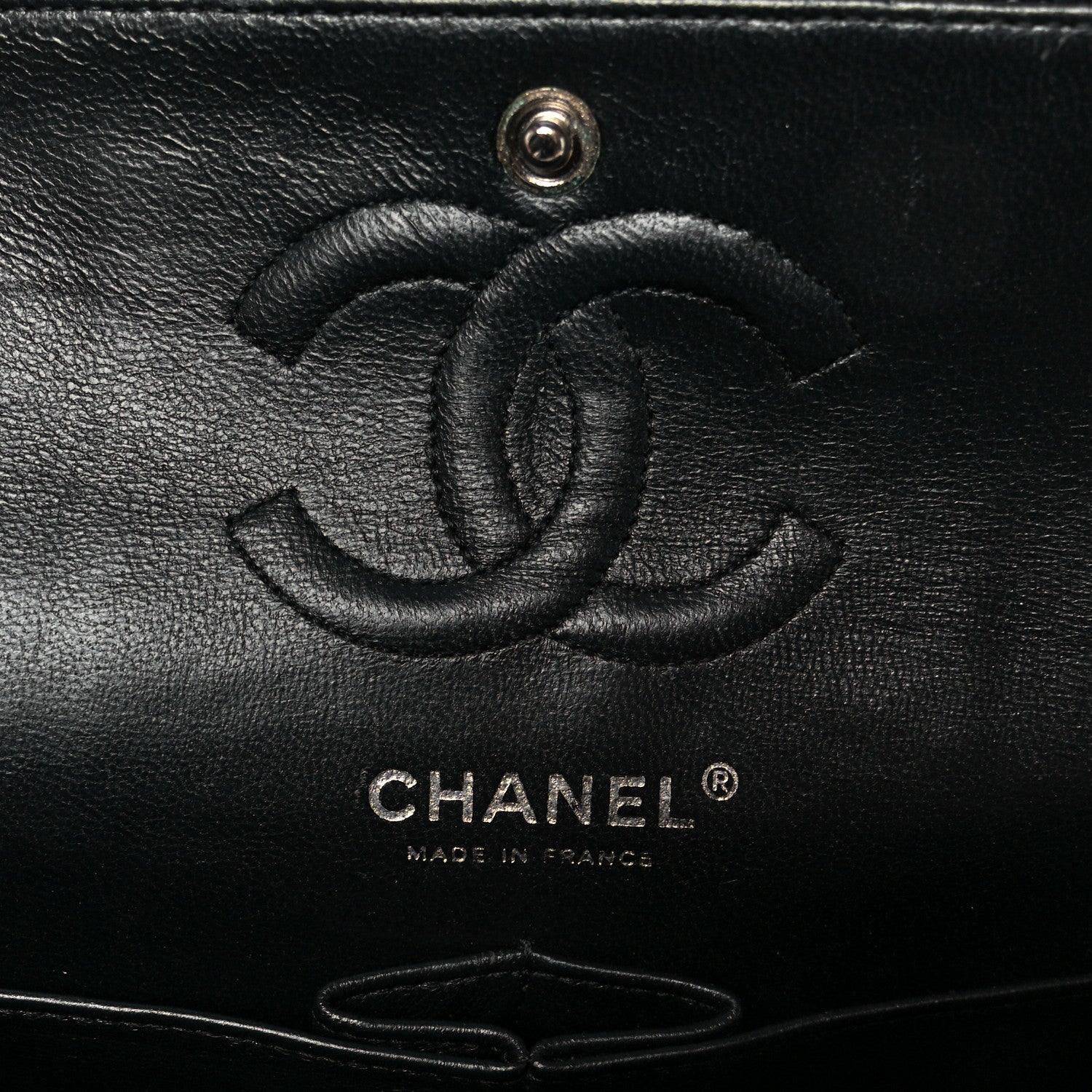 Caviar Quilted Small Double Flap Black