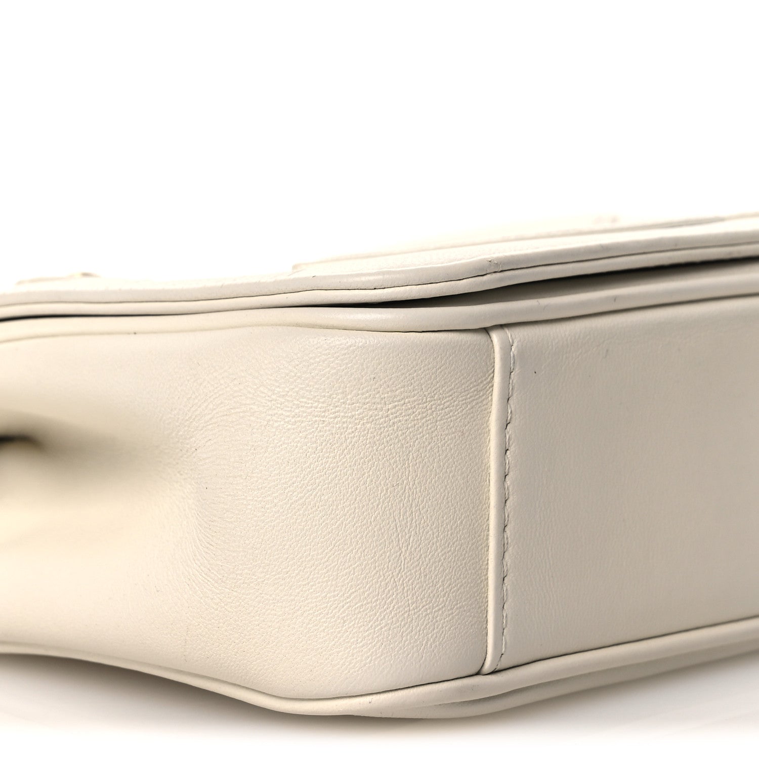 Lambskin CC Mania Flap Bag White
