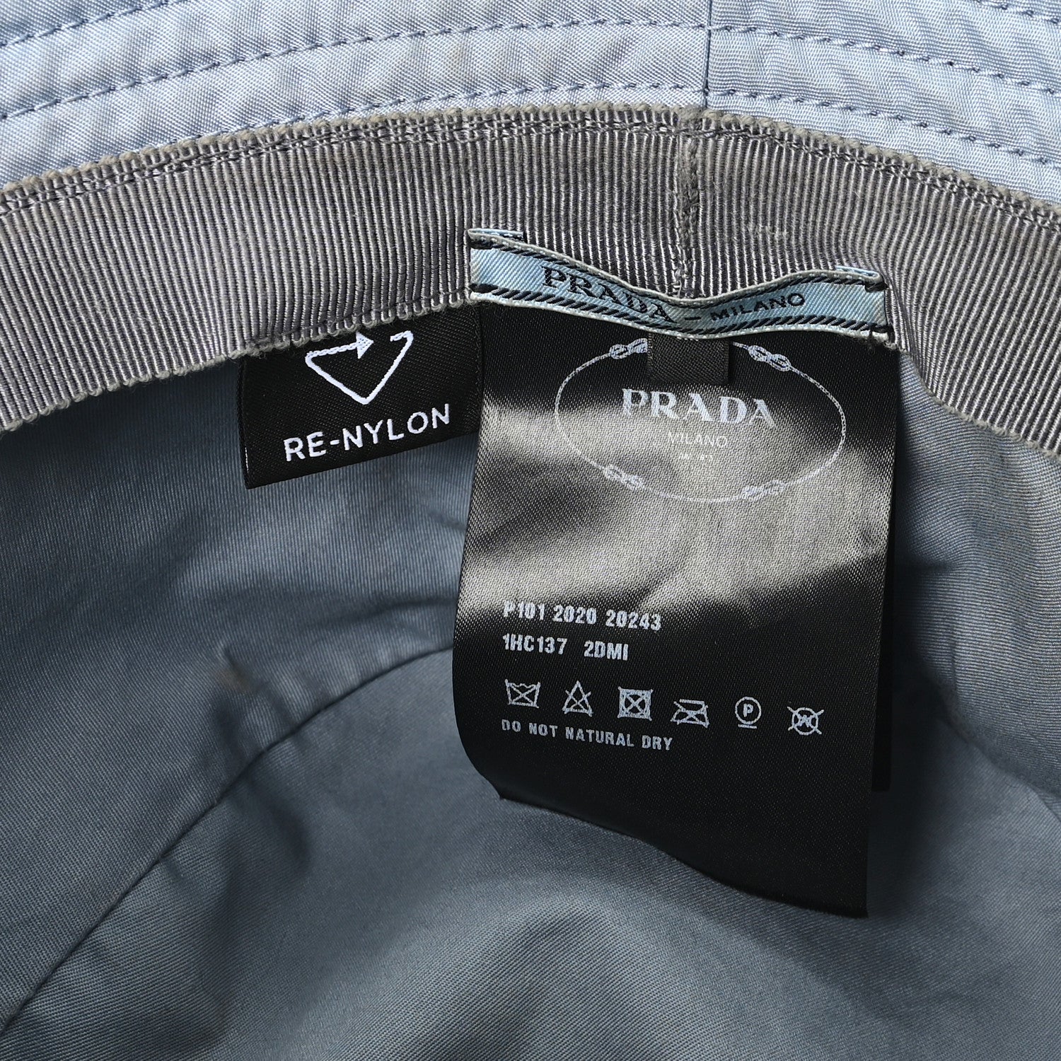 Re-Nylon Metal Triangle Logo Womens Bucket Hat Astrale