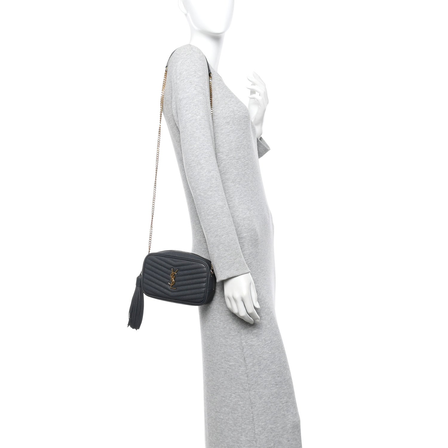 Grain De Poudre Matelasse Monogram Mini Lou Camera Bag Dark Smog