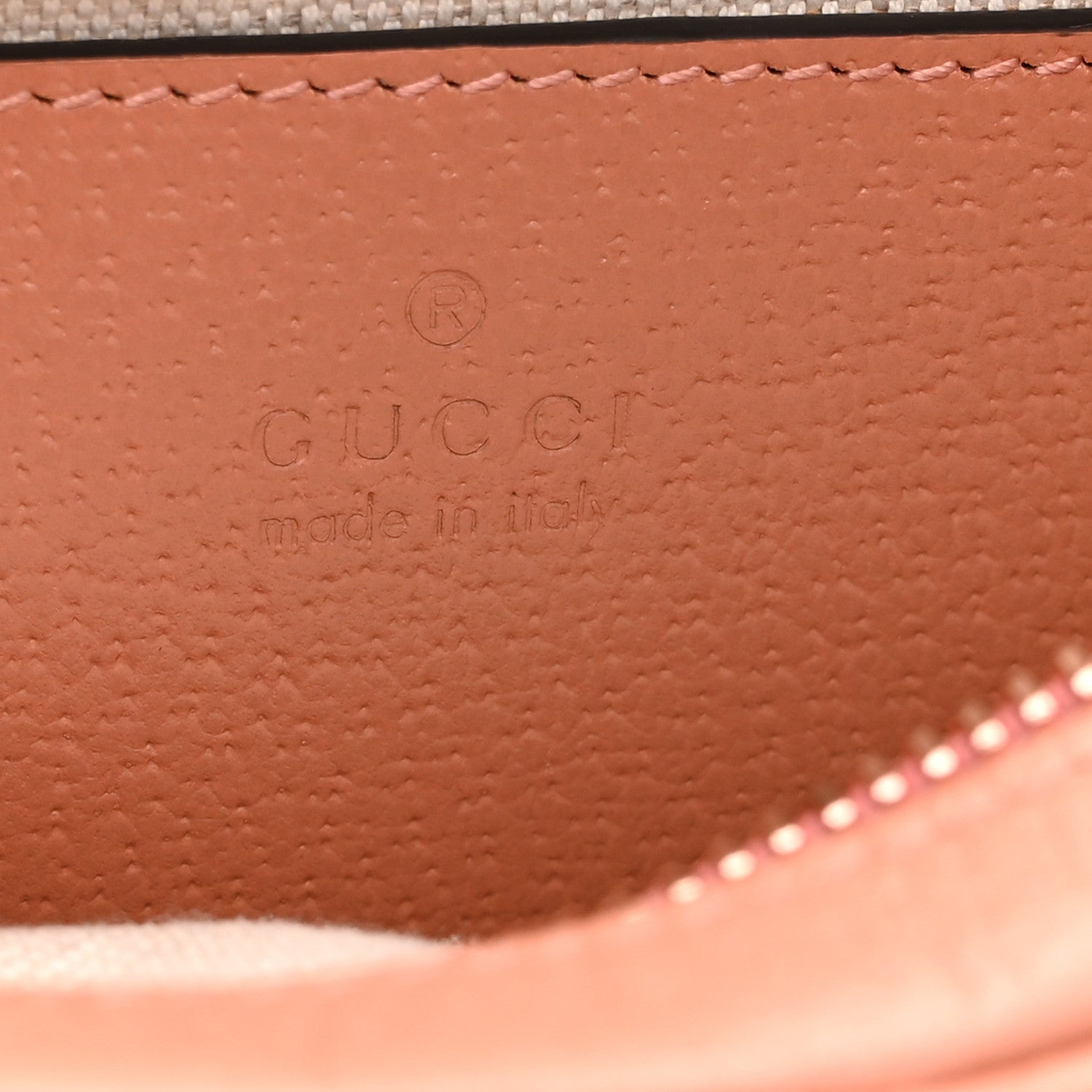 Monogram Textured Dollar Calfskin Mini Ophidia Shoulder Bag Cloche Rose Pink