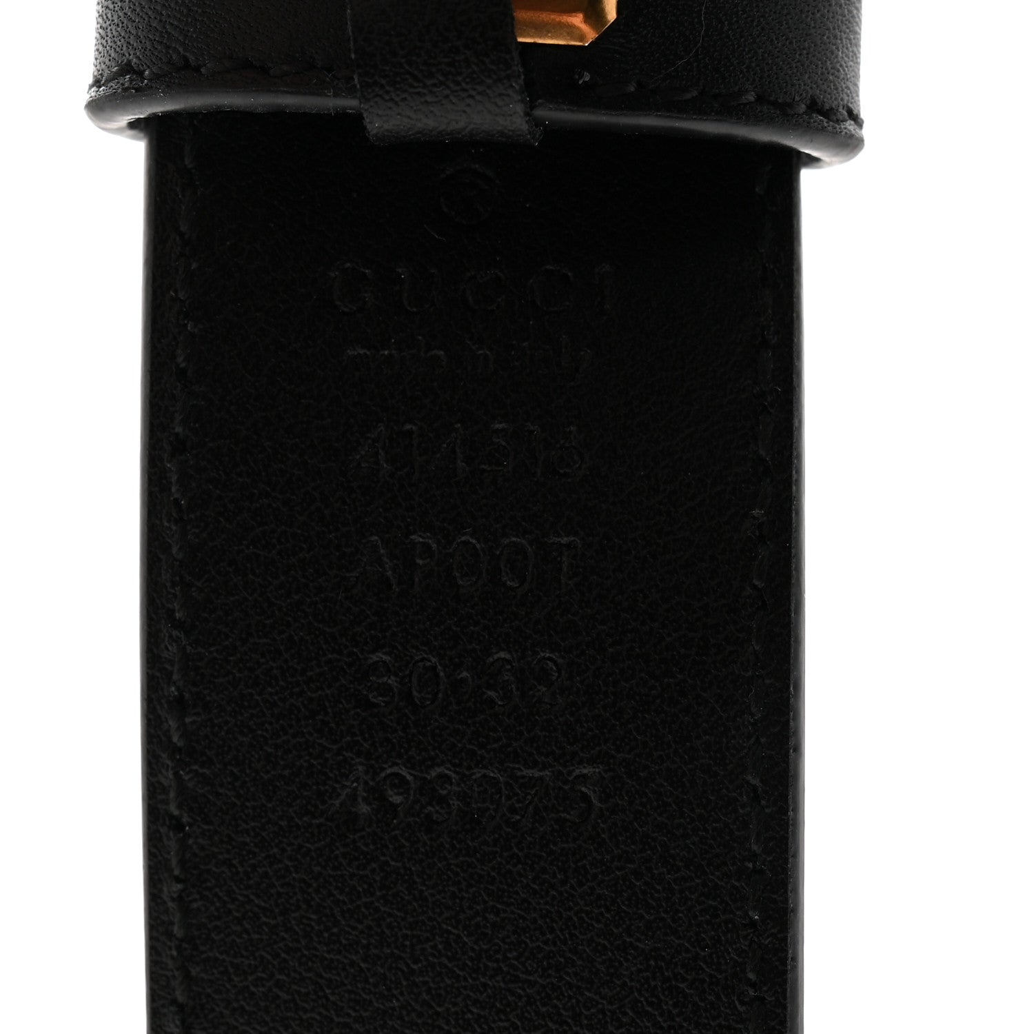 Calfskin Double G 30mm Belt 80 32 Black