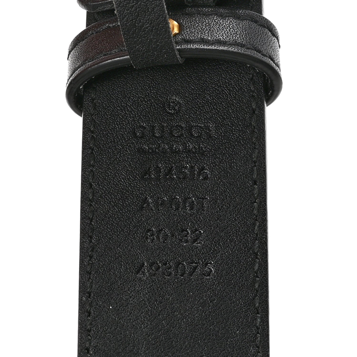 Calfskin Double G 30mm Belt 80 32 Black