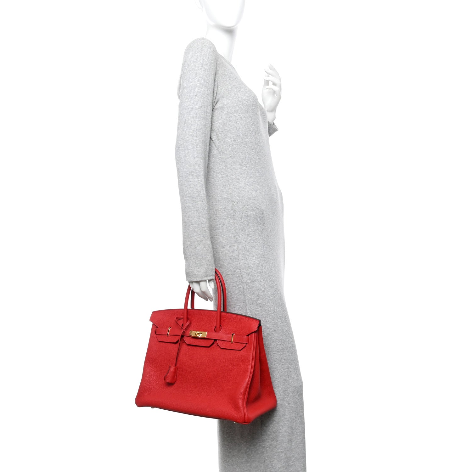 Taurillon Clemence BIRKIN 35 Rouge Casaque