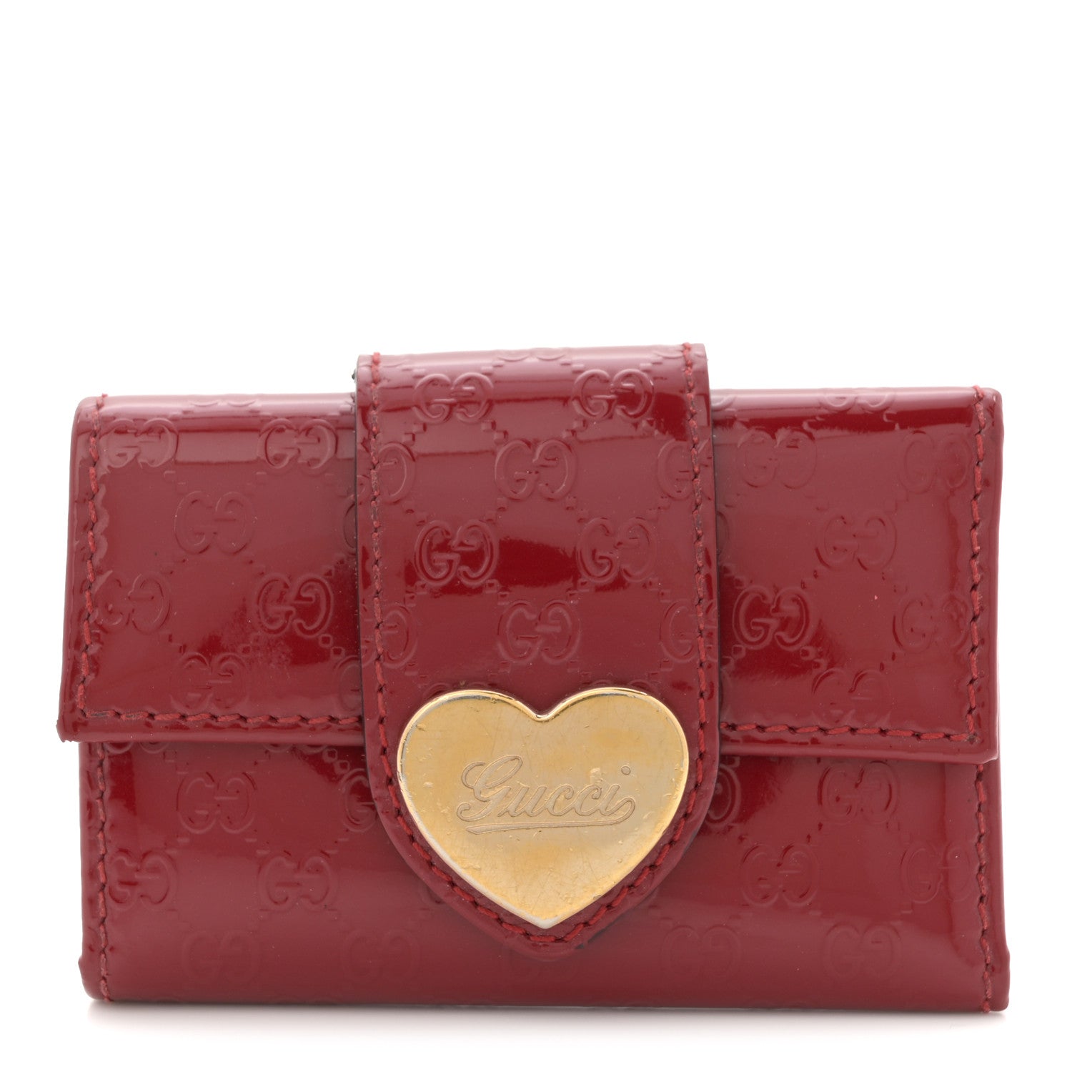 Patent Microguccissima Heart 6 Key Holder Case Red