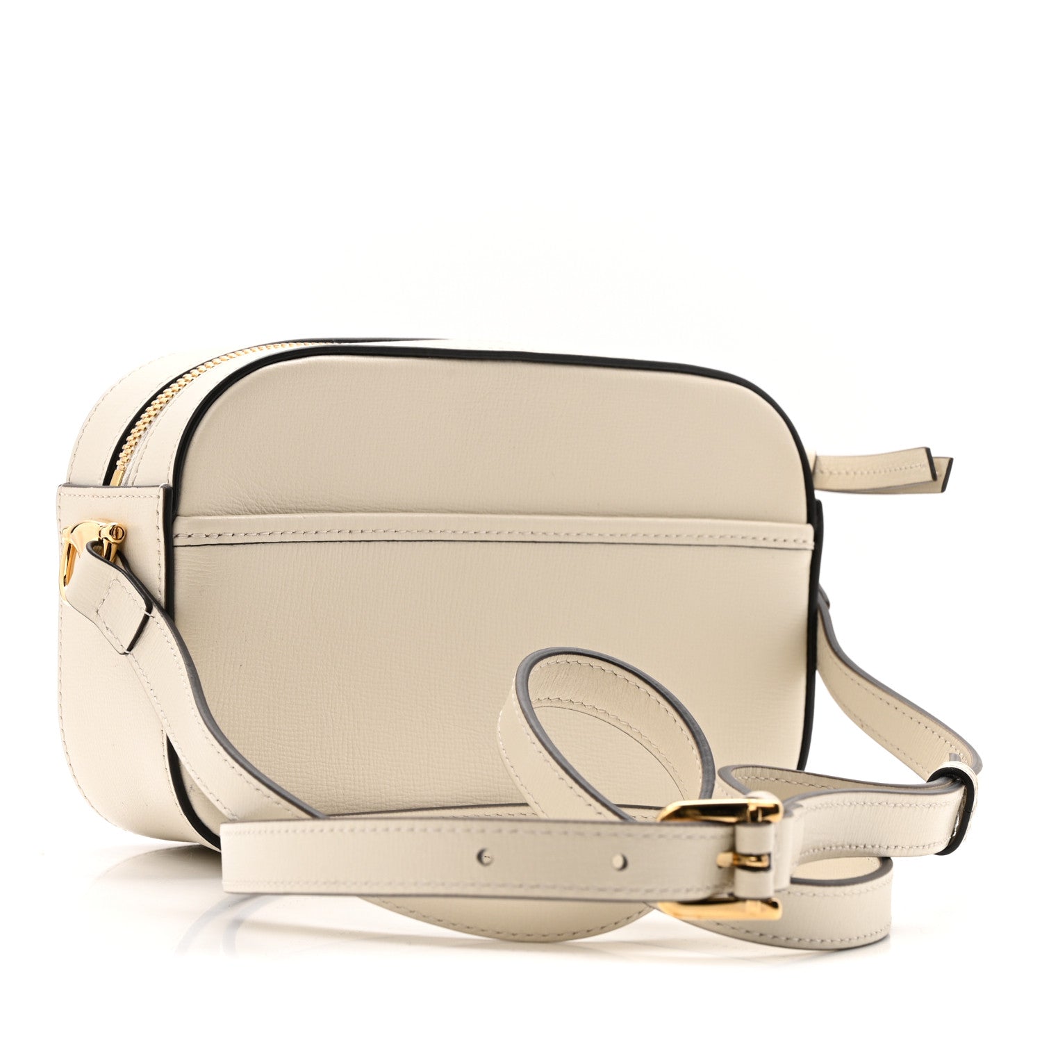 Azalea Calfskin Mini Horsebit 1955 Camera Shoulder Bag Mystic White
