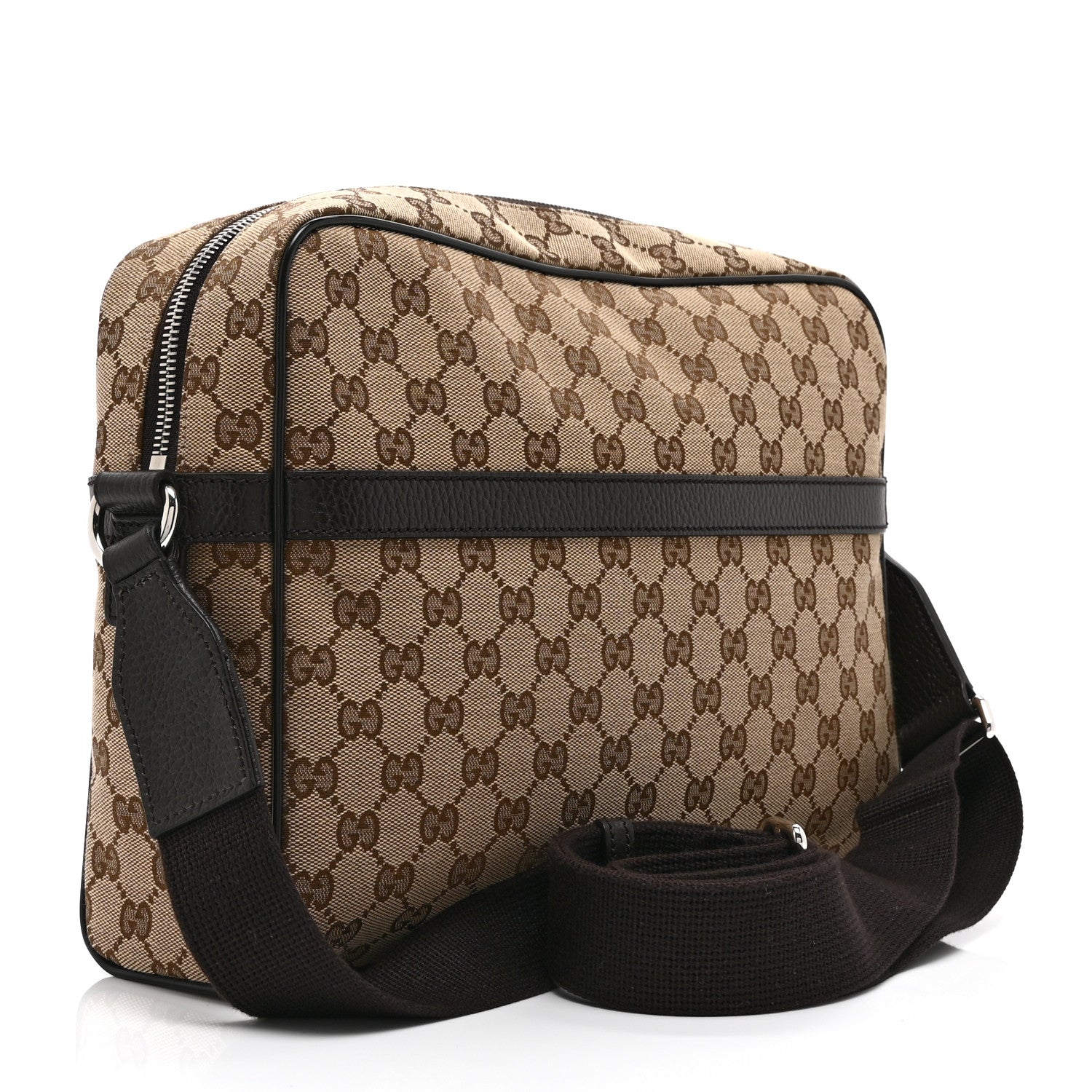 Monogram Dollar Calfskin Large Camera Case Beige Ebony Testa di Moro Marrone Scuro