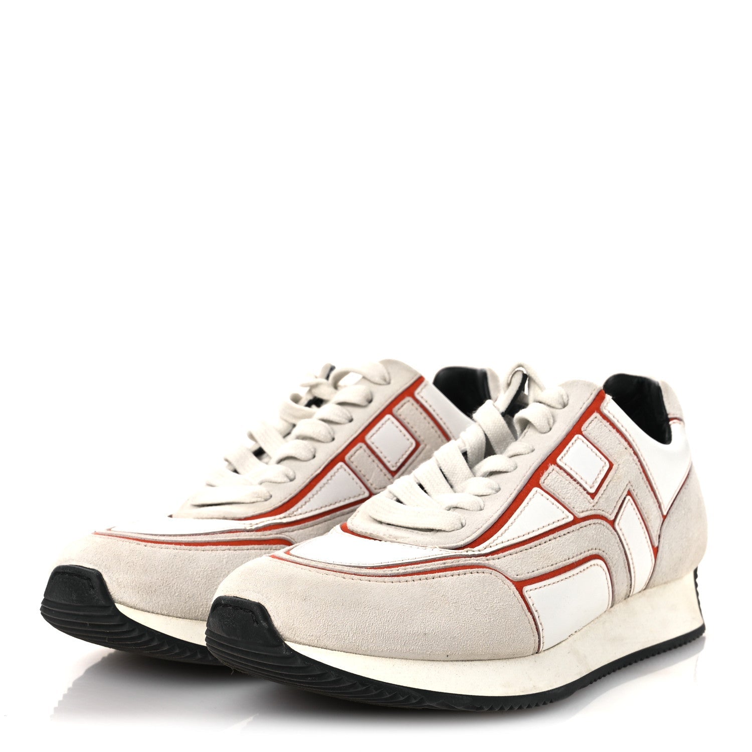 Calfskin Suede Goatskin Womens Chris Sneakers 36 White Multicolor
