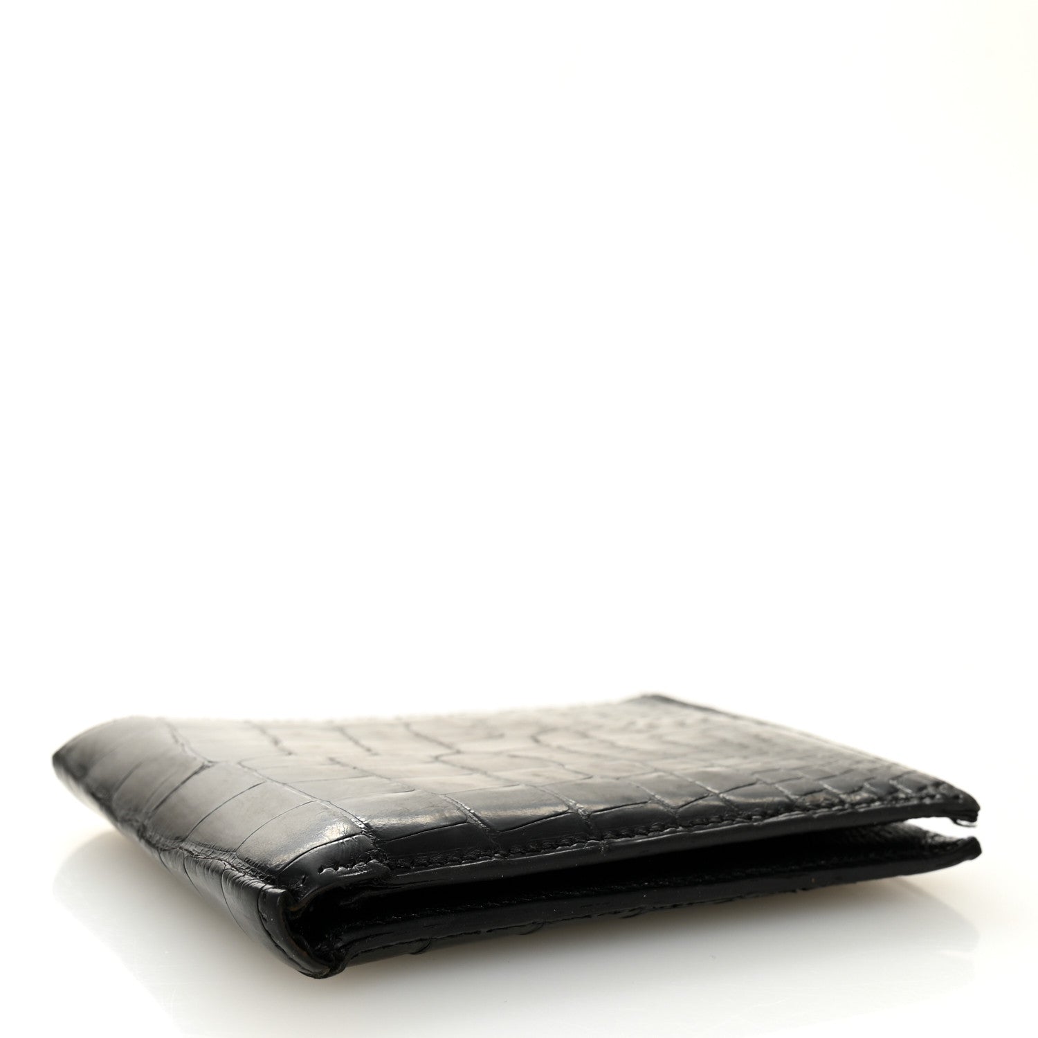 Matte Alligator MC2 Copernic Compact Wallet Black