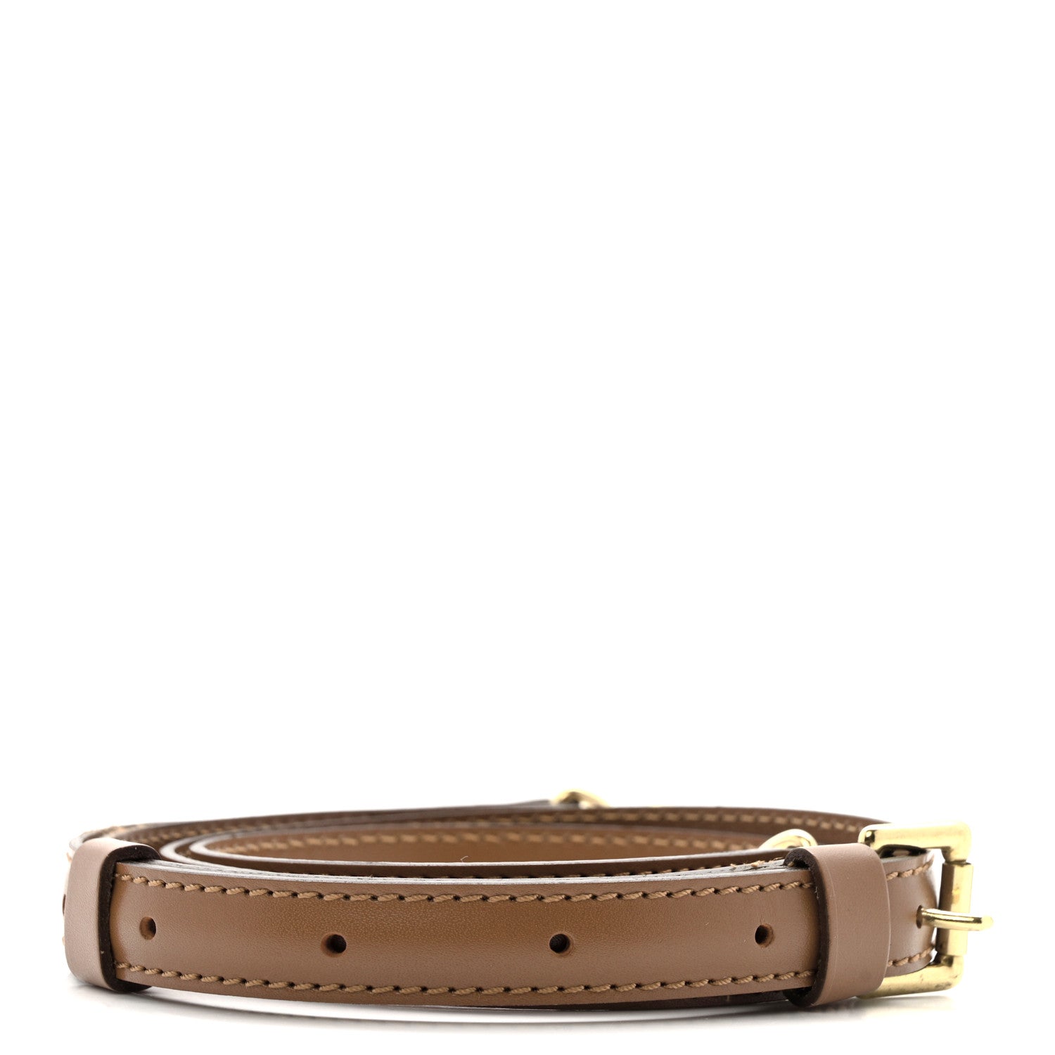 Calfskin 16mm Adjustable Shoulder Strap Brown Brown