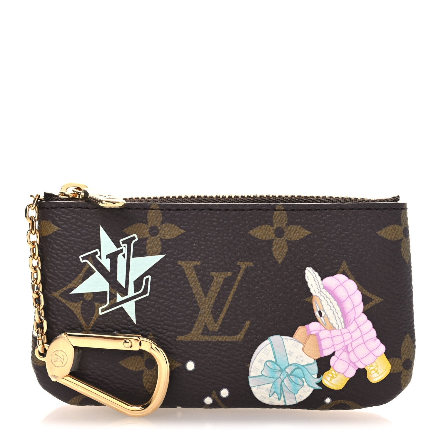 Monogram 2025 Christmas Animation Key Pouch Azur Frost