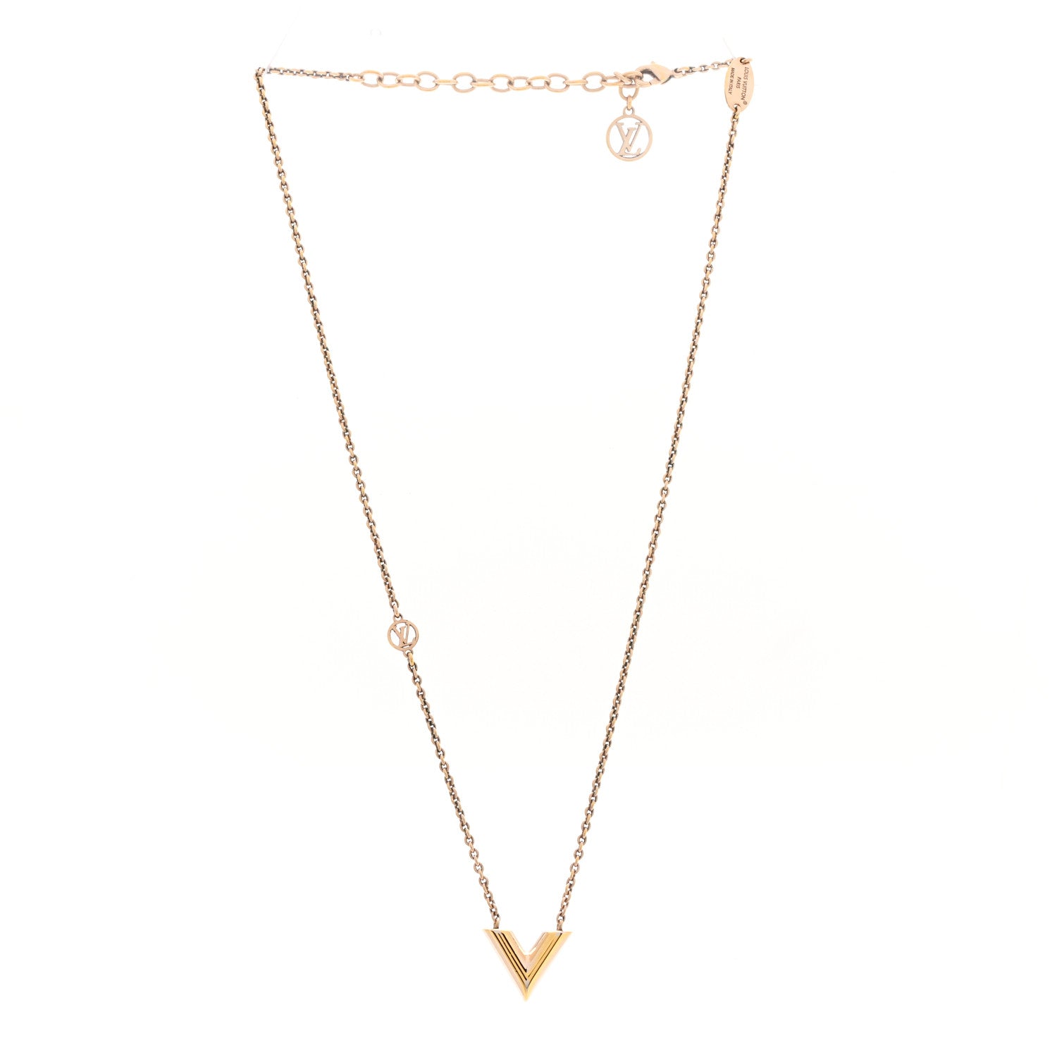 Essential V Necklace Rose Gold