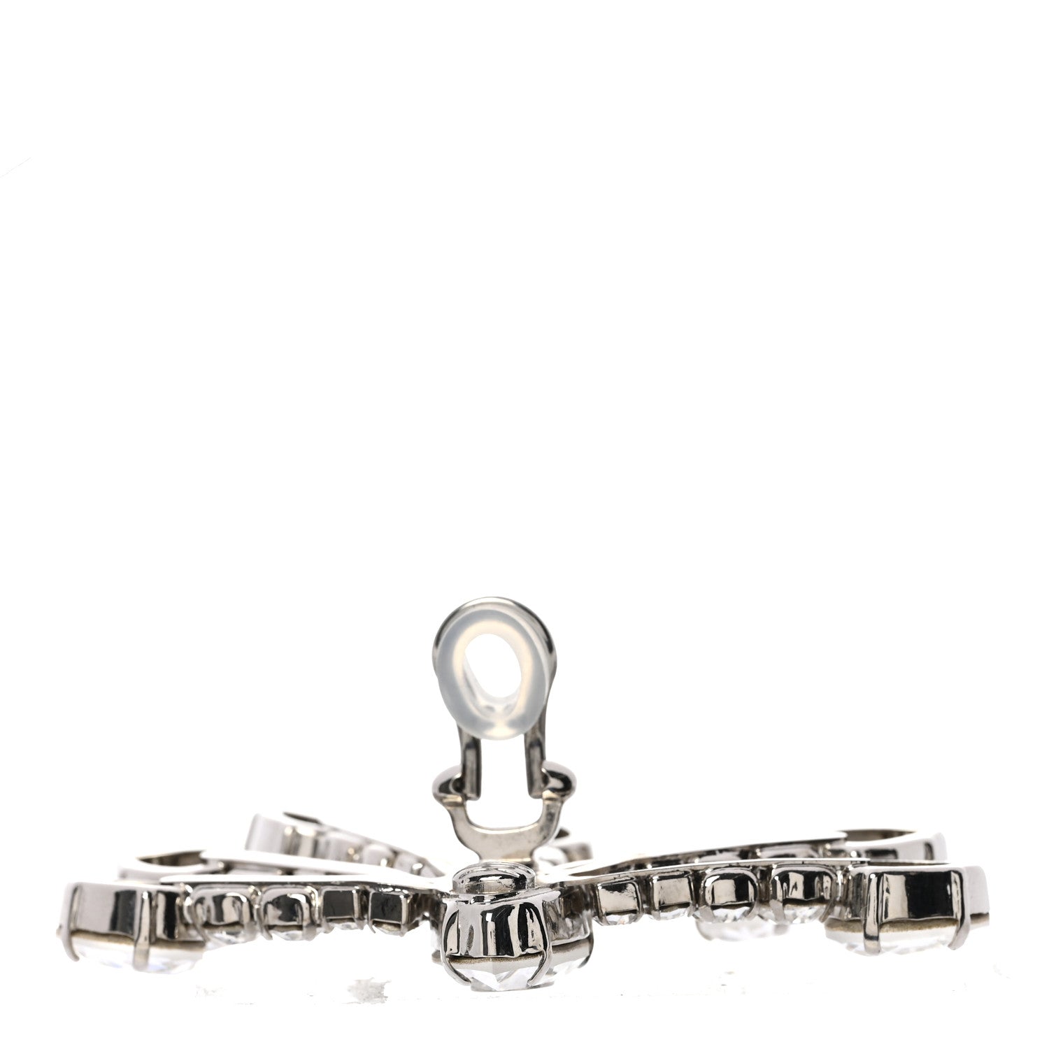 Crystal Single Earring Silver
