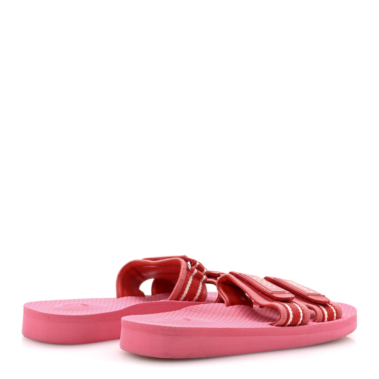 Fabric Rubber Coco Slides 38 Red