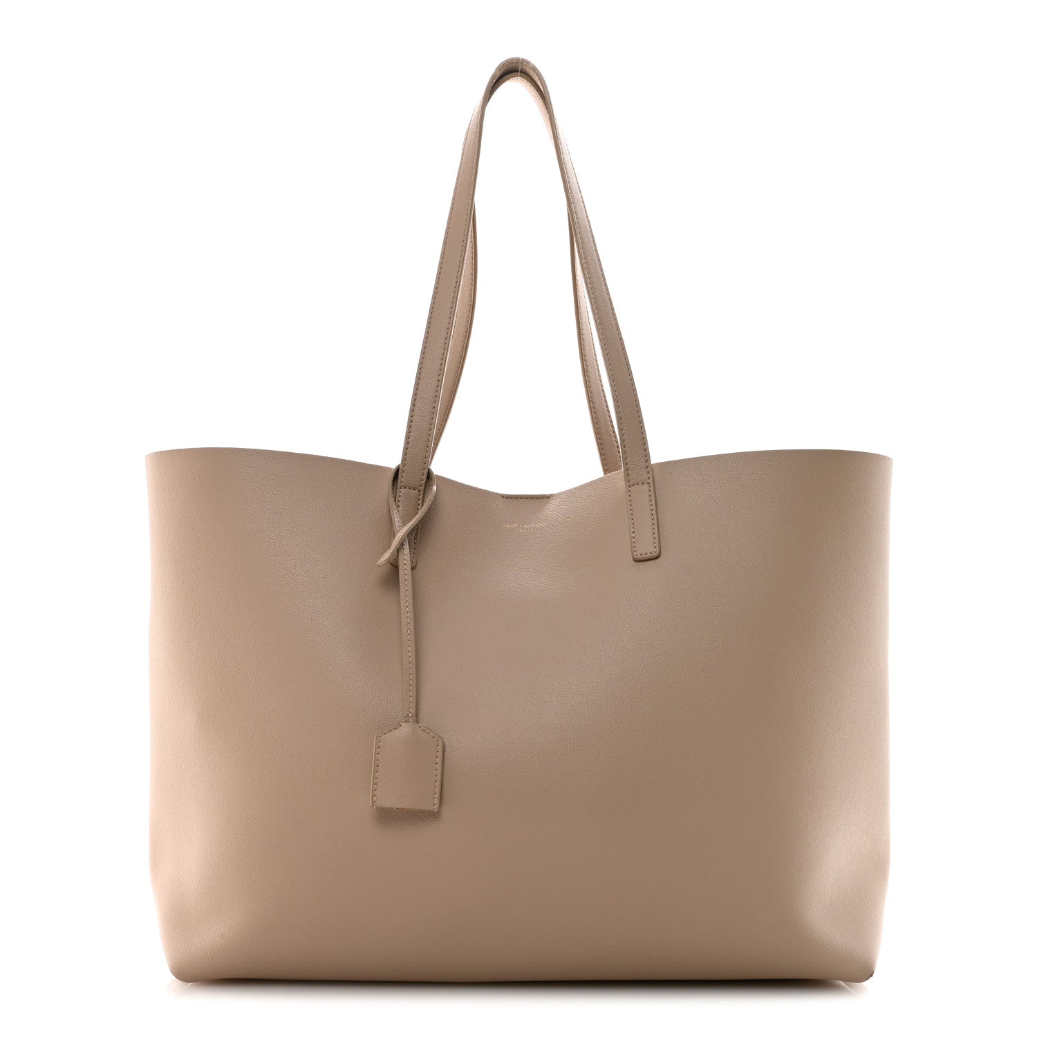 Calfskin Large Shopping Tote Dark Beige