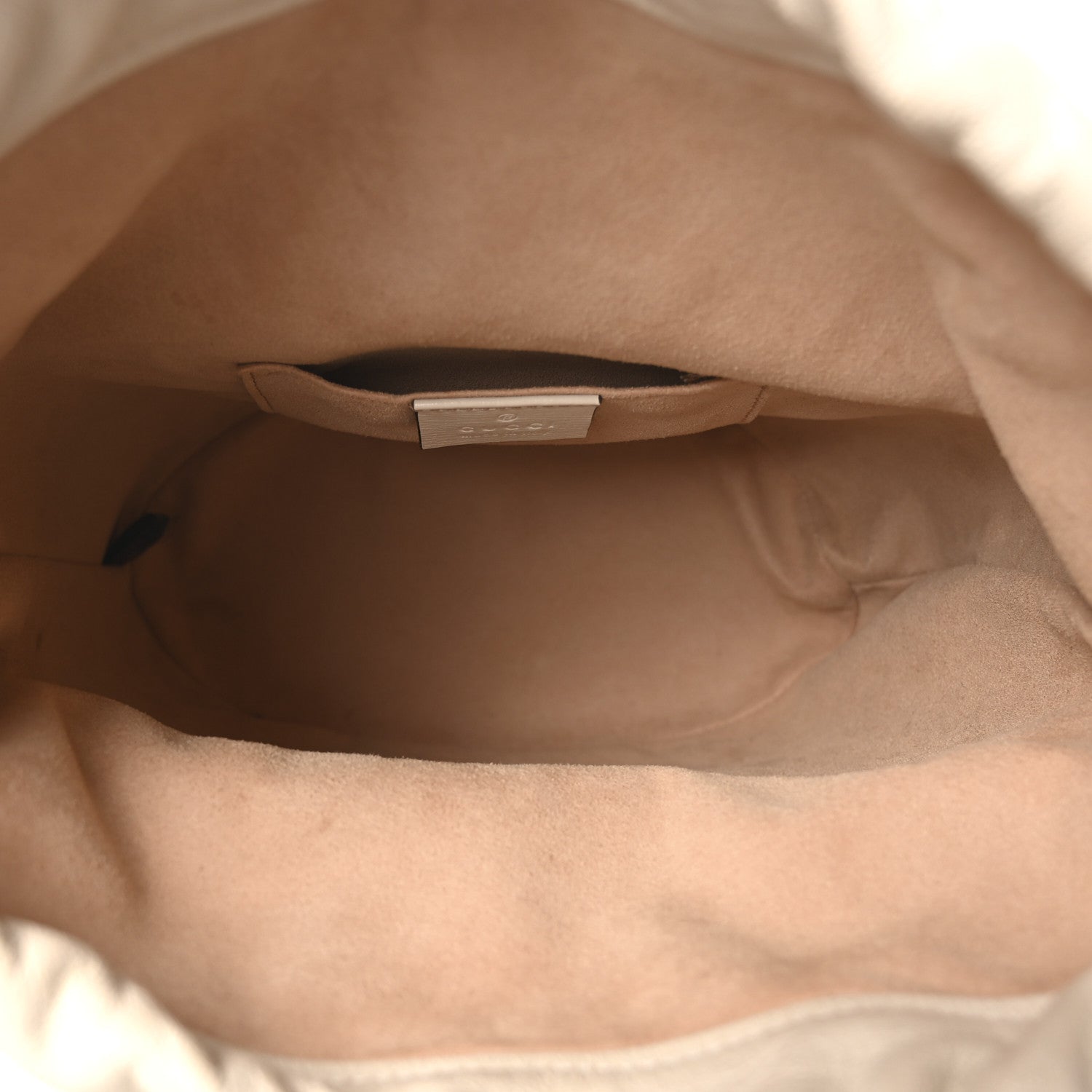 Azalea Sakai Calfskin Horsebit 1955 Drawstring Bucket Bag Mystic White